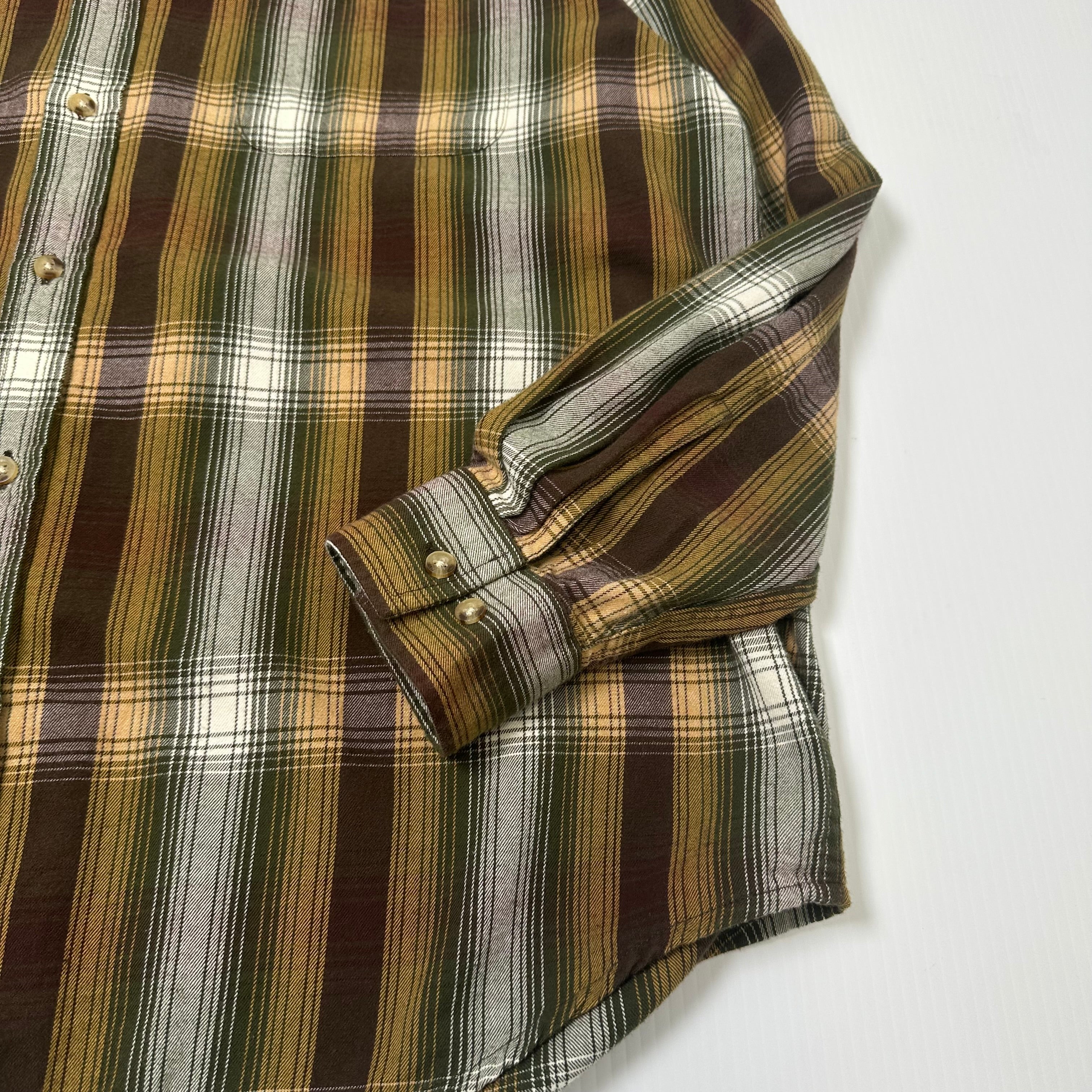 Vintage Levi's Plaid Orange Tab Button Up Shirt L