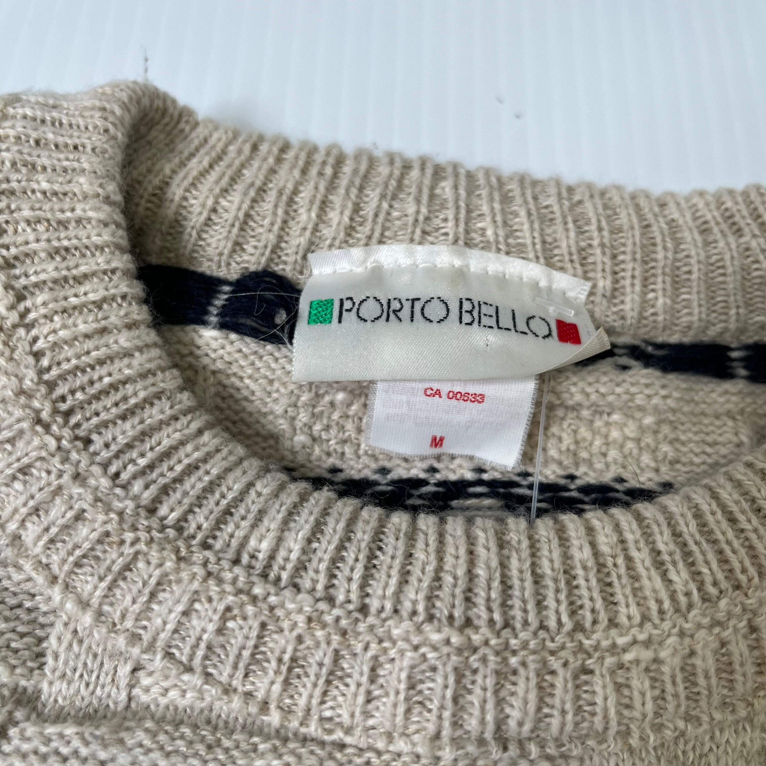 Vintage Porto Bello Pattern Knit Sweater M