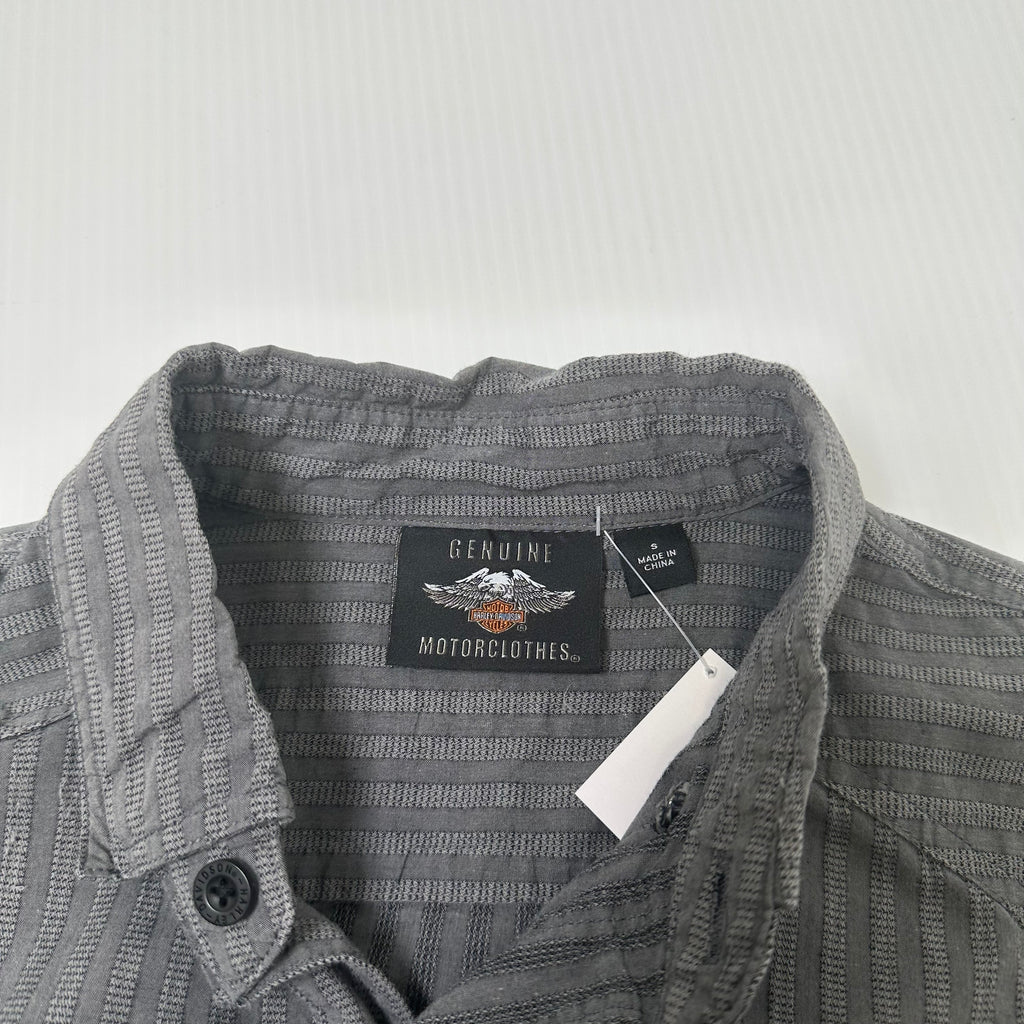 Harley Davidson Striped Button Up Shirt S