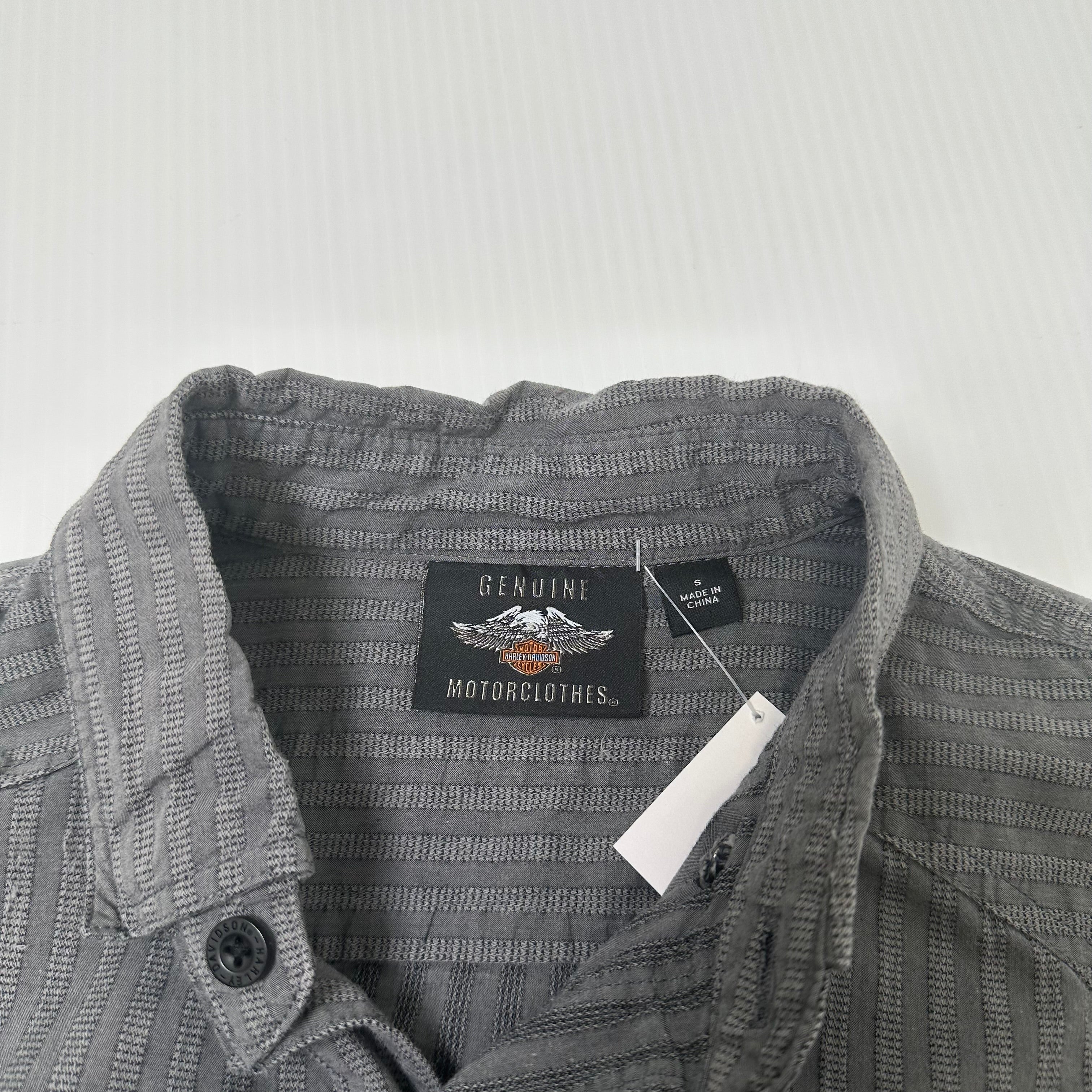 Harley Davidson Striped Button Up Shirt S