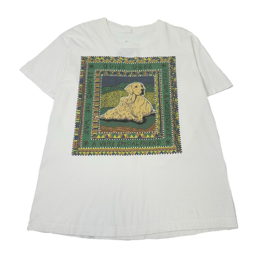Vintage Guide Dogs Golden Retriever Tee L