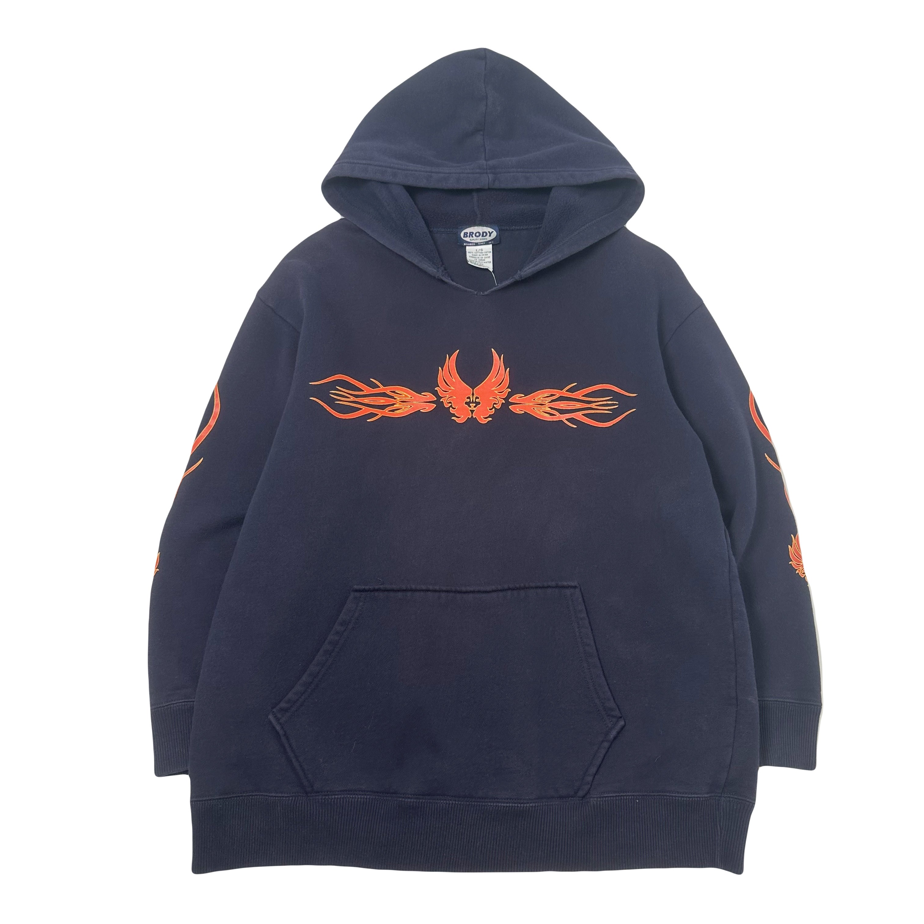 Y2K Brody Flames Hoodie L