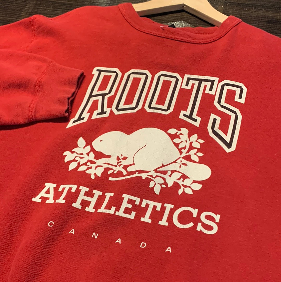 90s Red Roots Athletic Crewneck S