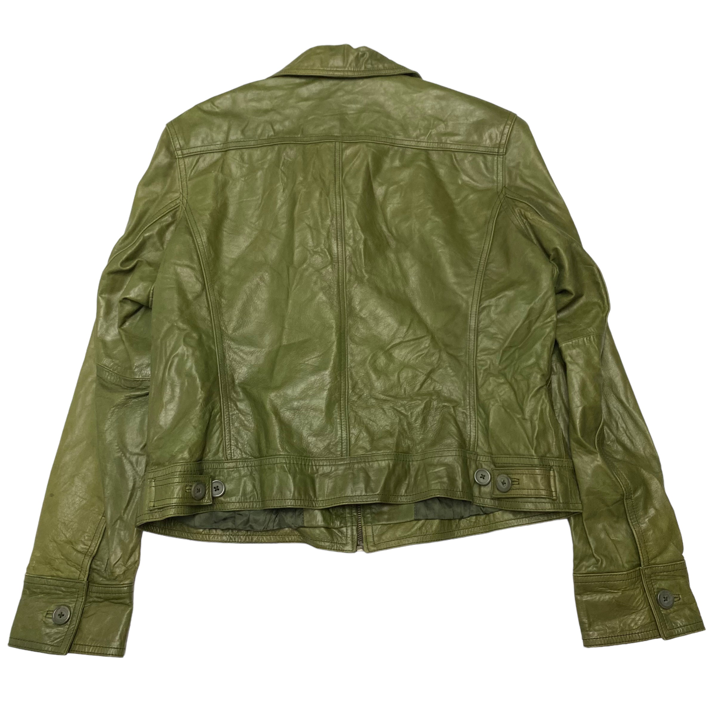 Green Leather Jacket XL