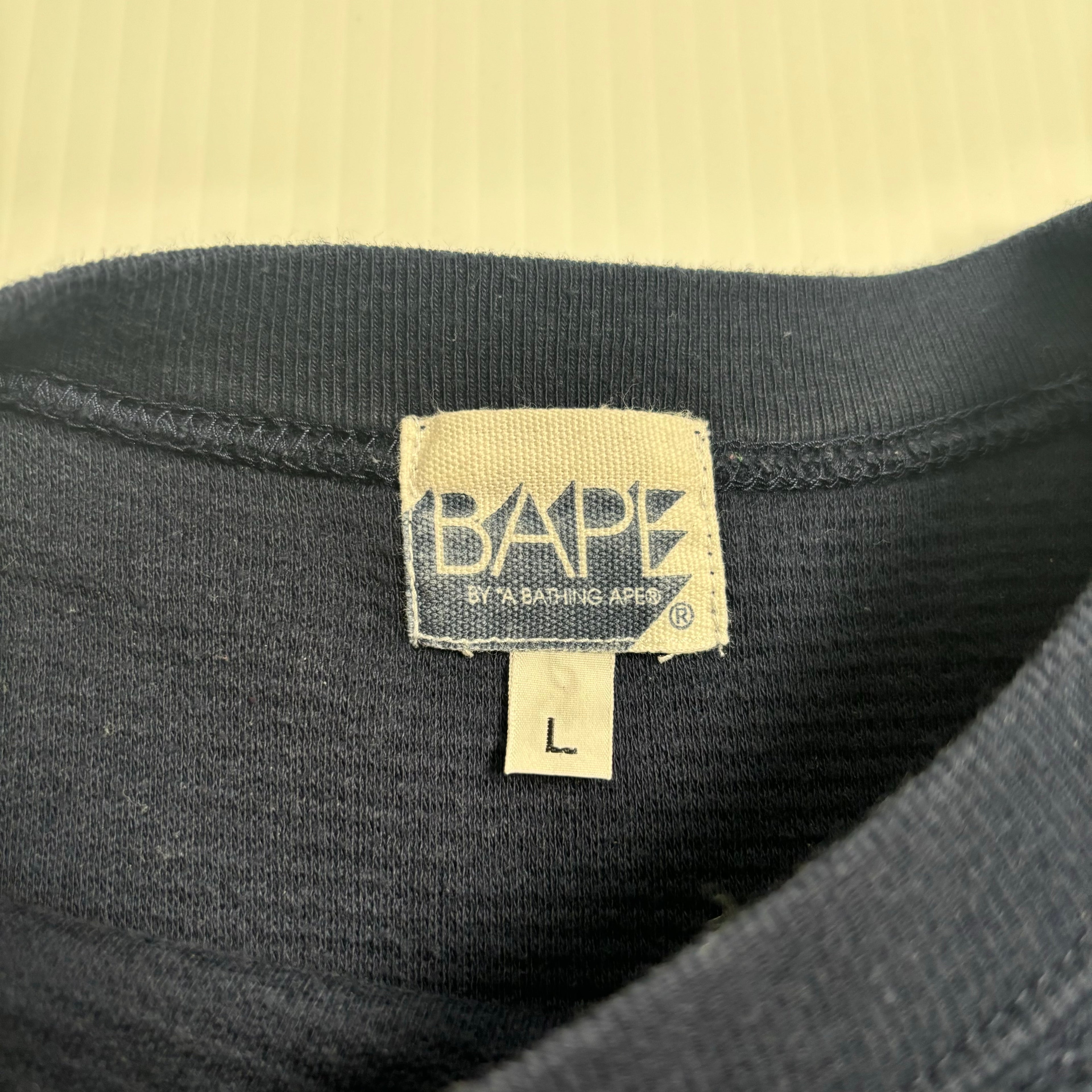 A Bathing Ape Mini Logo Waffle Tee L