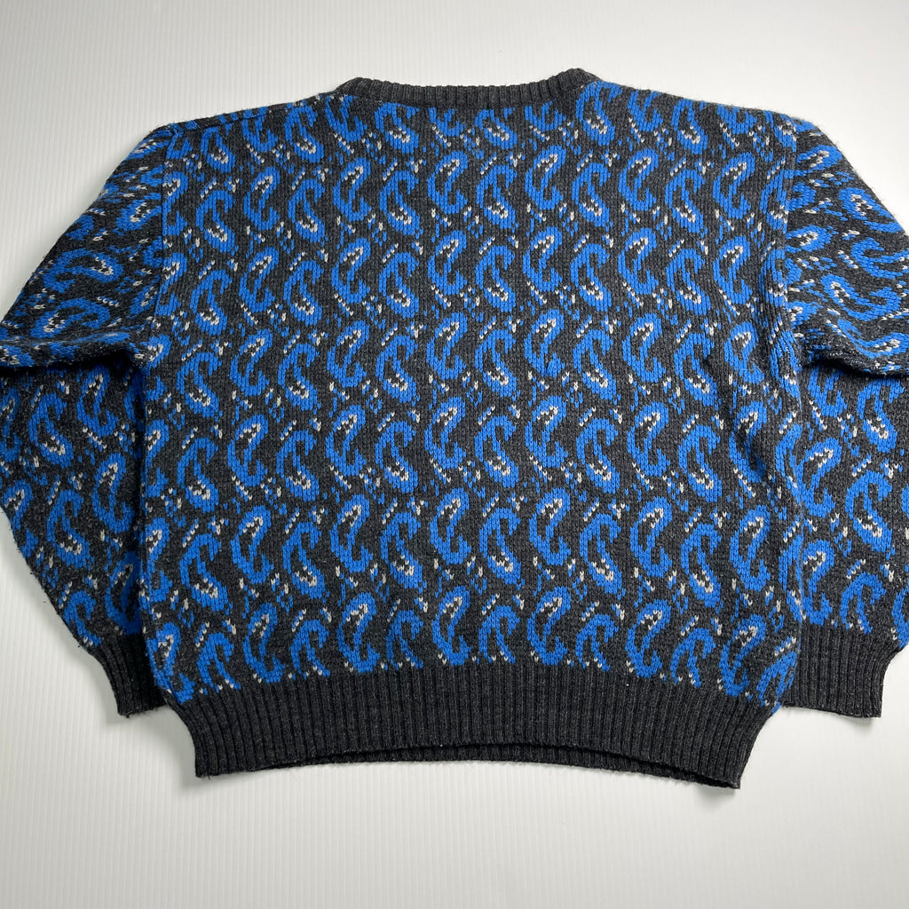 Vintage Givenchy Monsieur Pattern Knit Sweater L