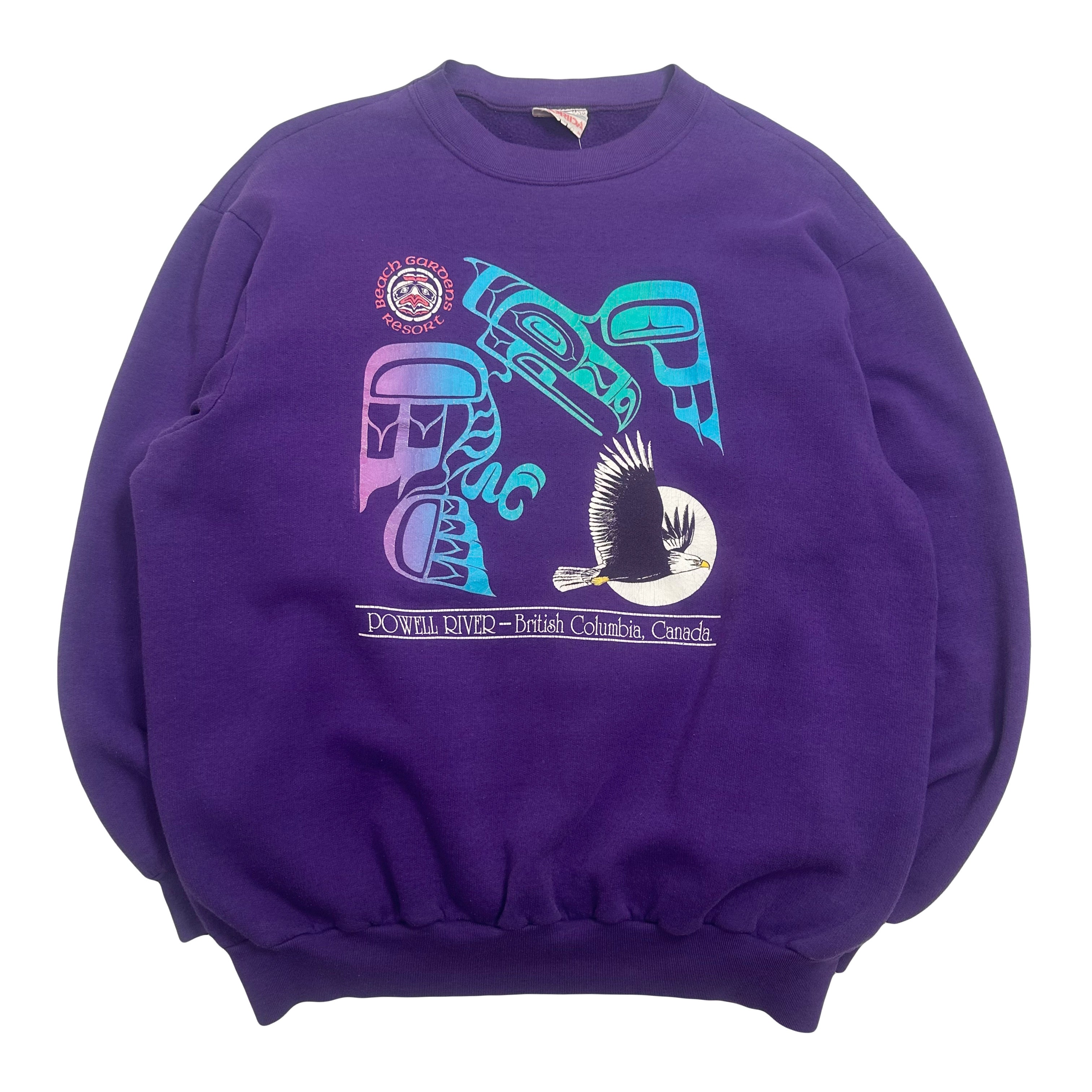Vintage Powell River BC Canada Graphic Crewneck XL