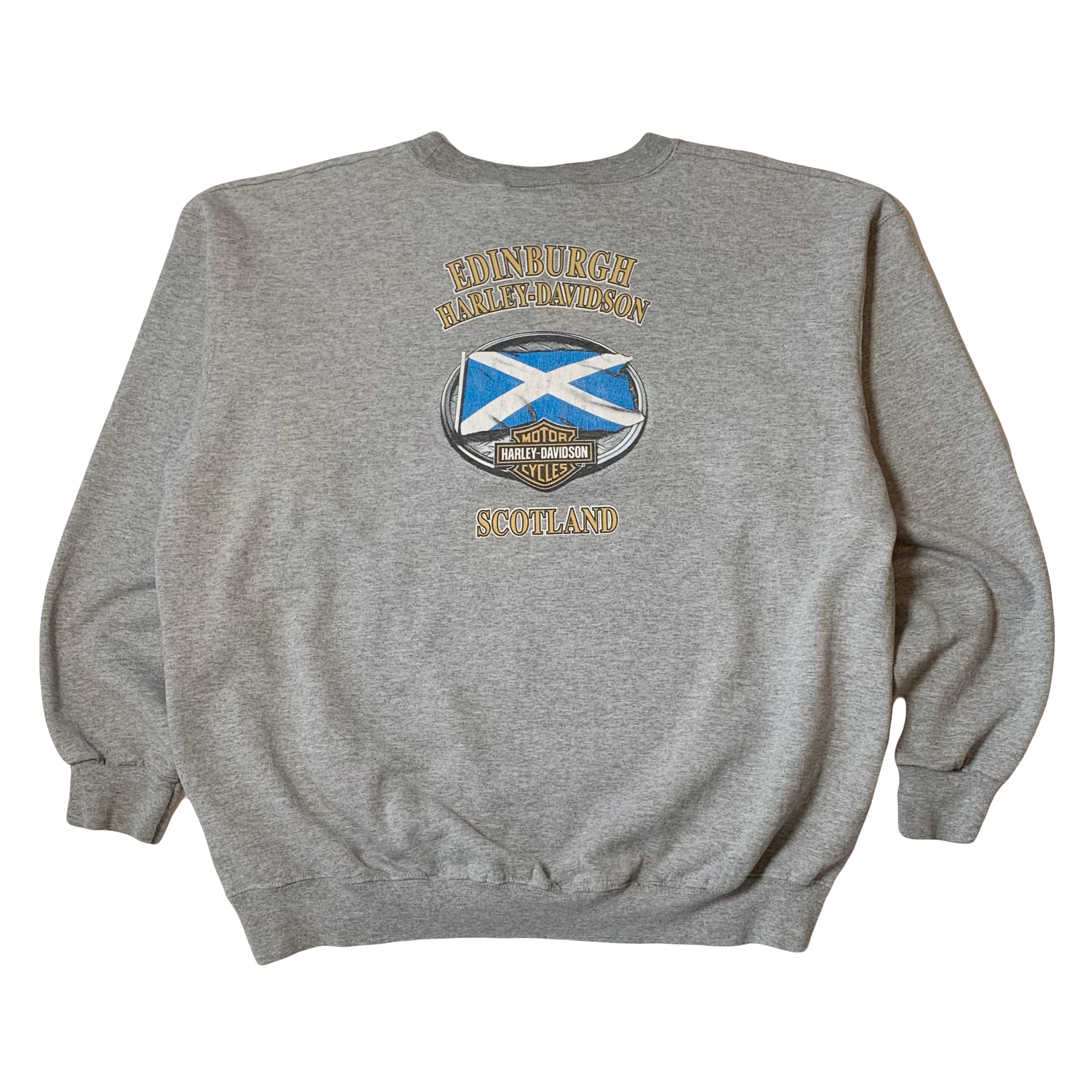 Vintage Harley Davidson Edinburgh Scotland Crewneck L