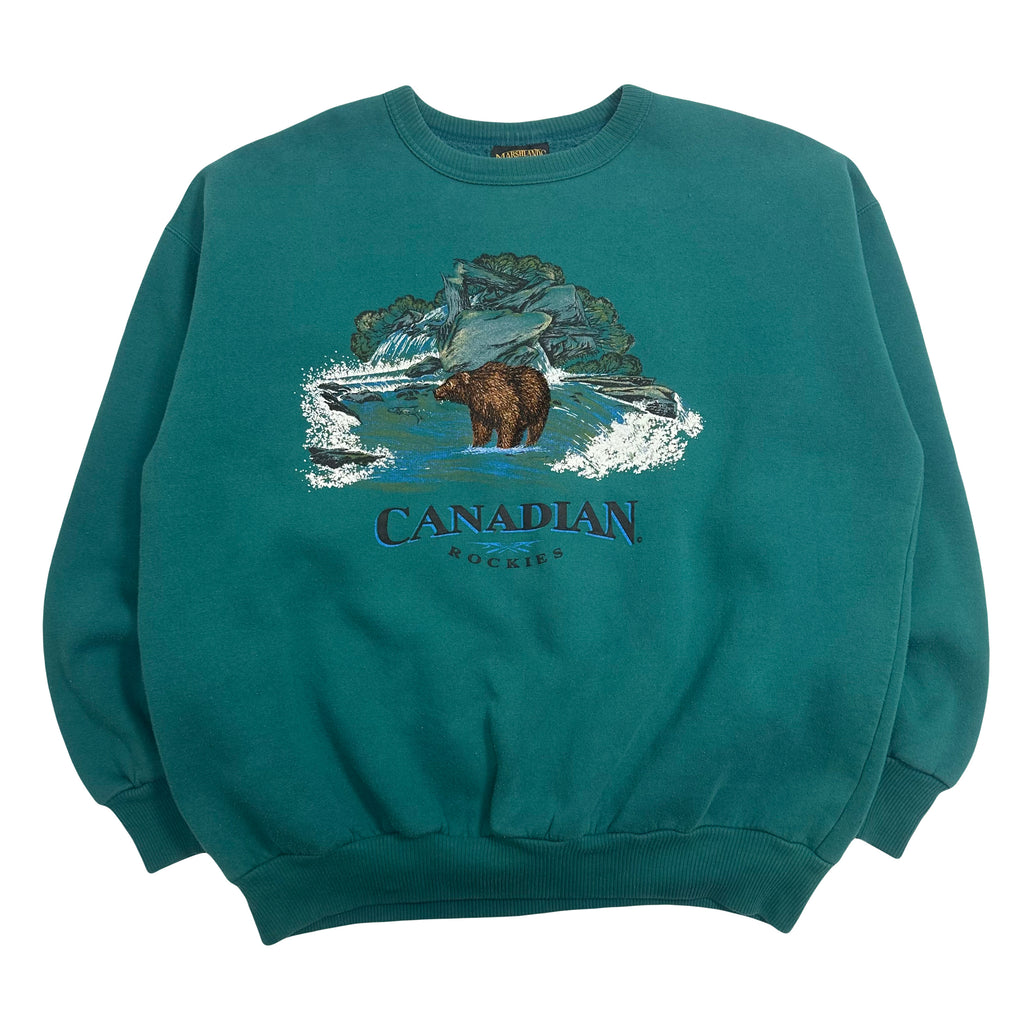 Vintage Canadian Rockies Bear Crewneck XL