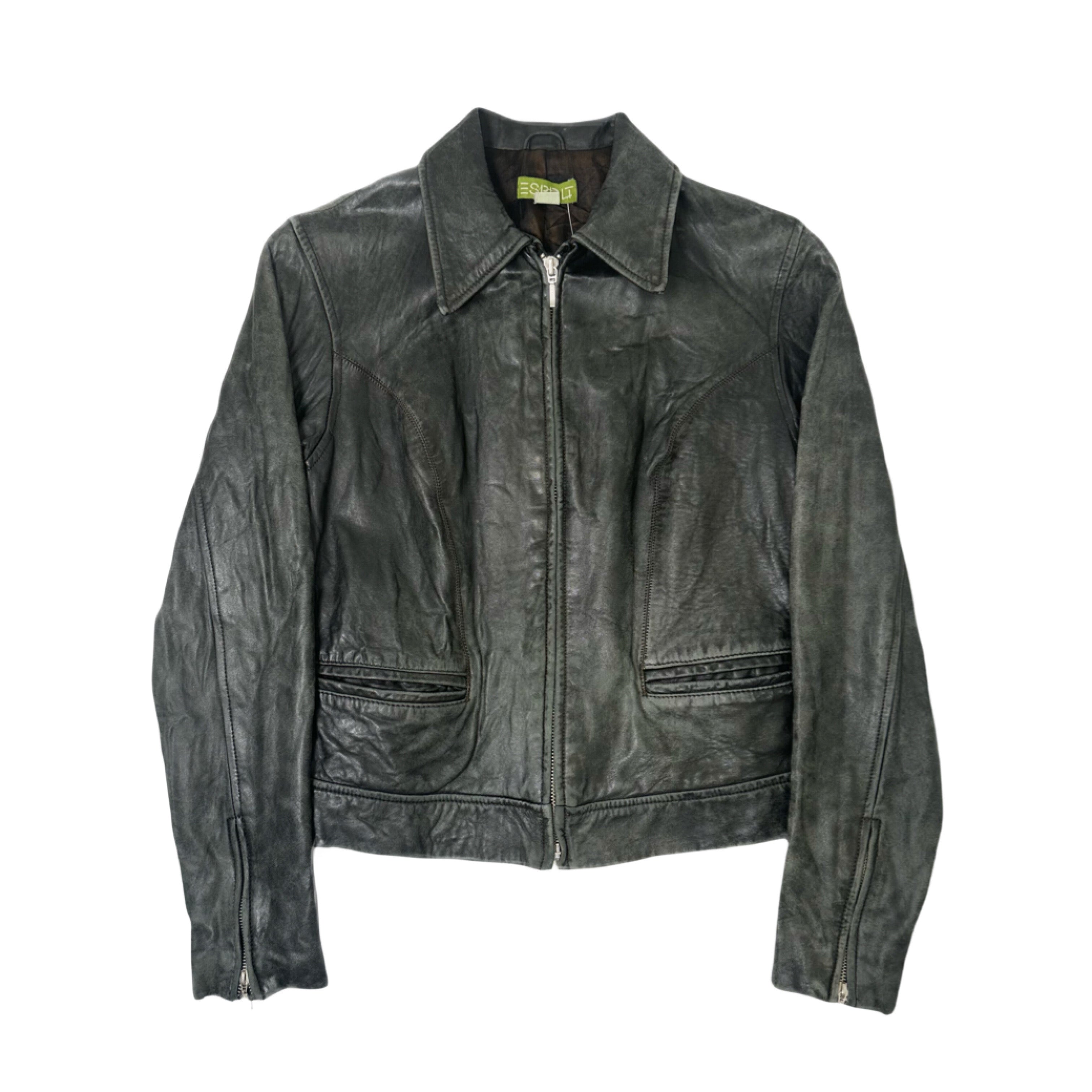 Vintage Esprit Faded Leather Jacket Women's S