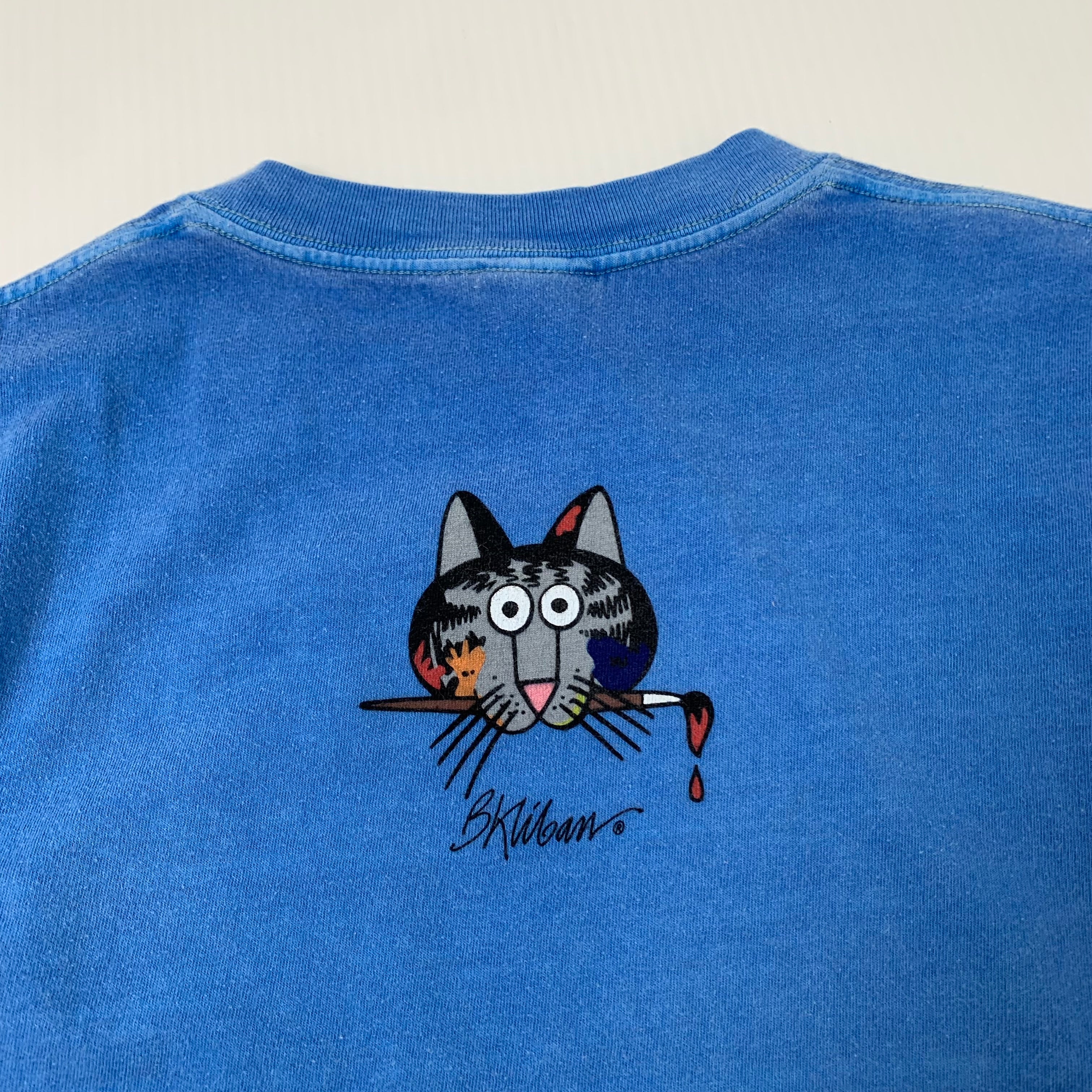 Crazy Shirts Hawaii Cat Artist Graphic Tee S