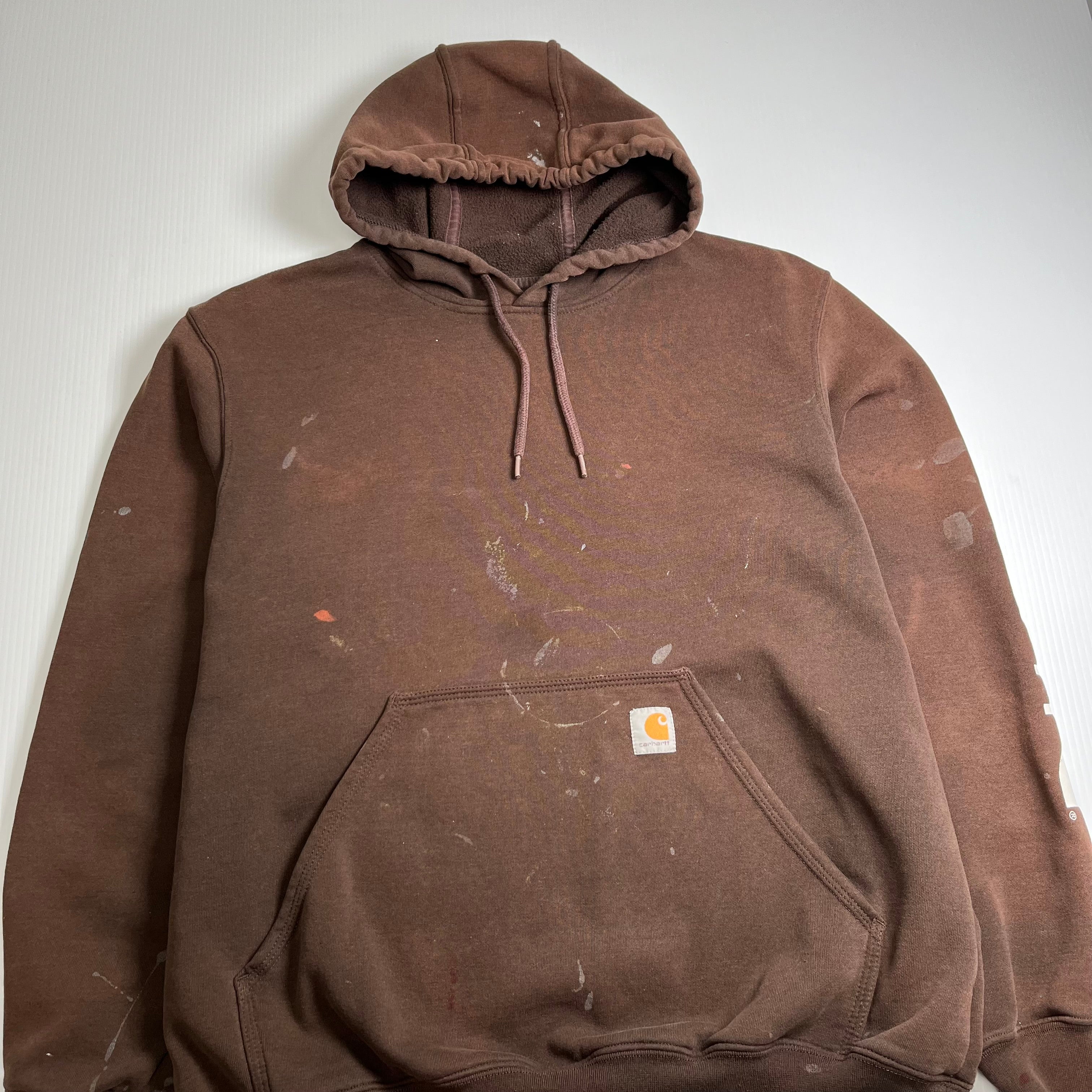 Carhartt Distressed Spellout Hoodie L