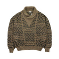 Vintage Marz Shawl Neck Pattern Knit Sweater L