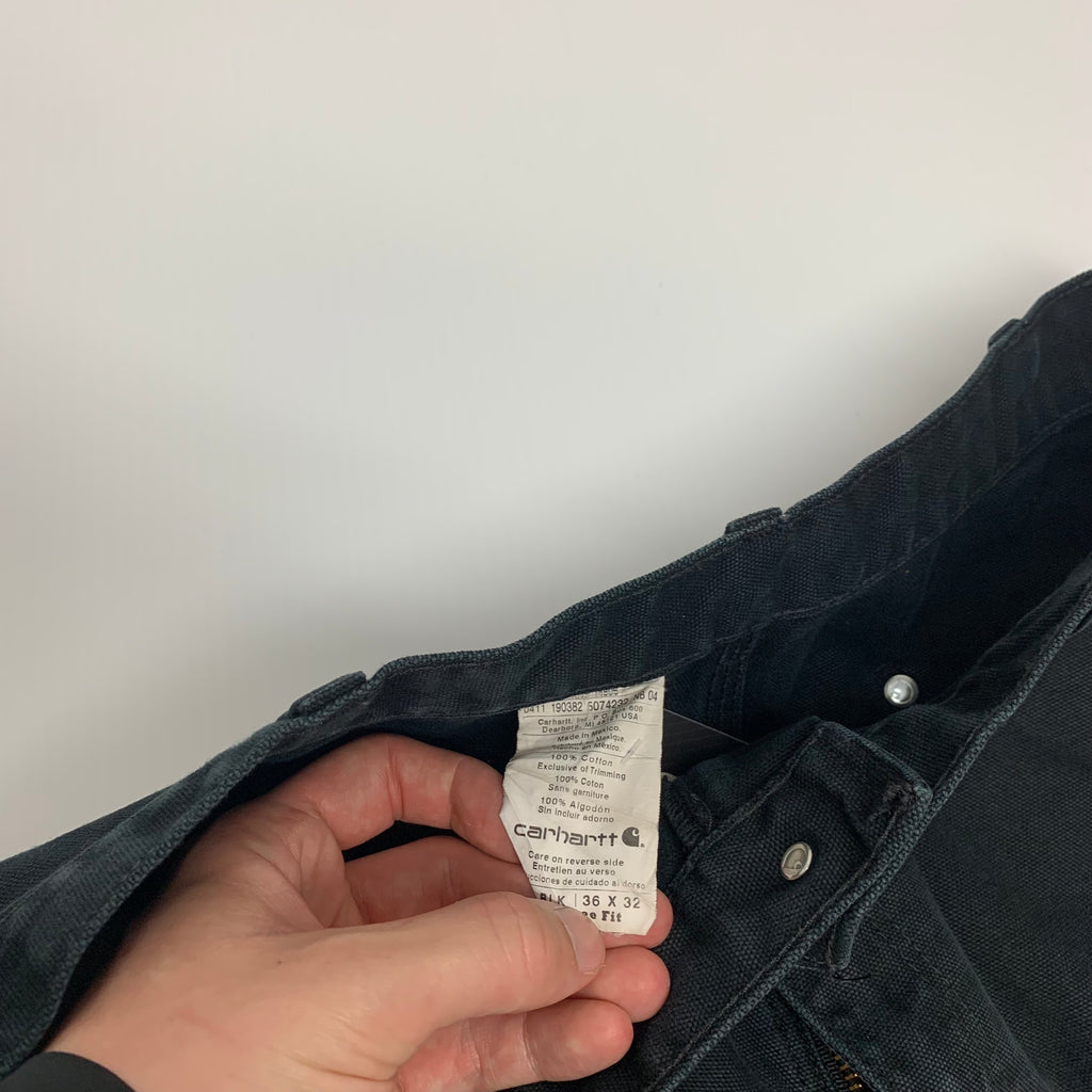 Carhartt Black Double Knee Denim 36x32 0411