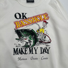 Load image into Gallery viewer, Vintage Basshole Fishing Ontario Canada Crewneck M
