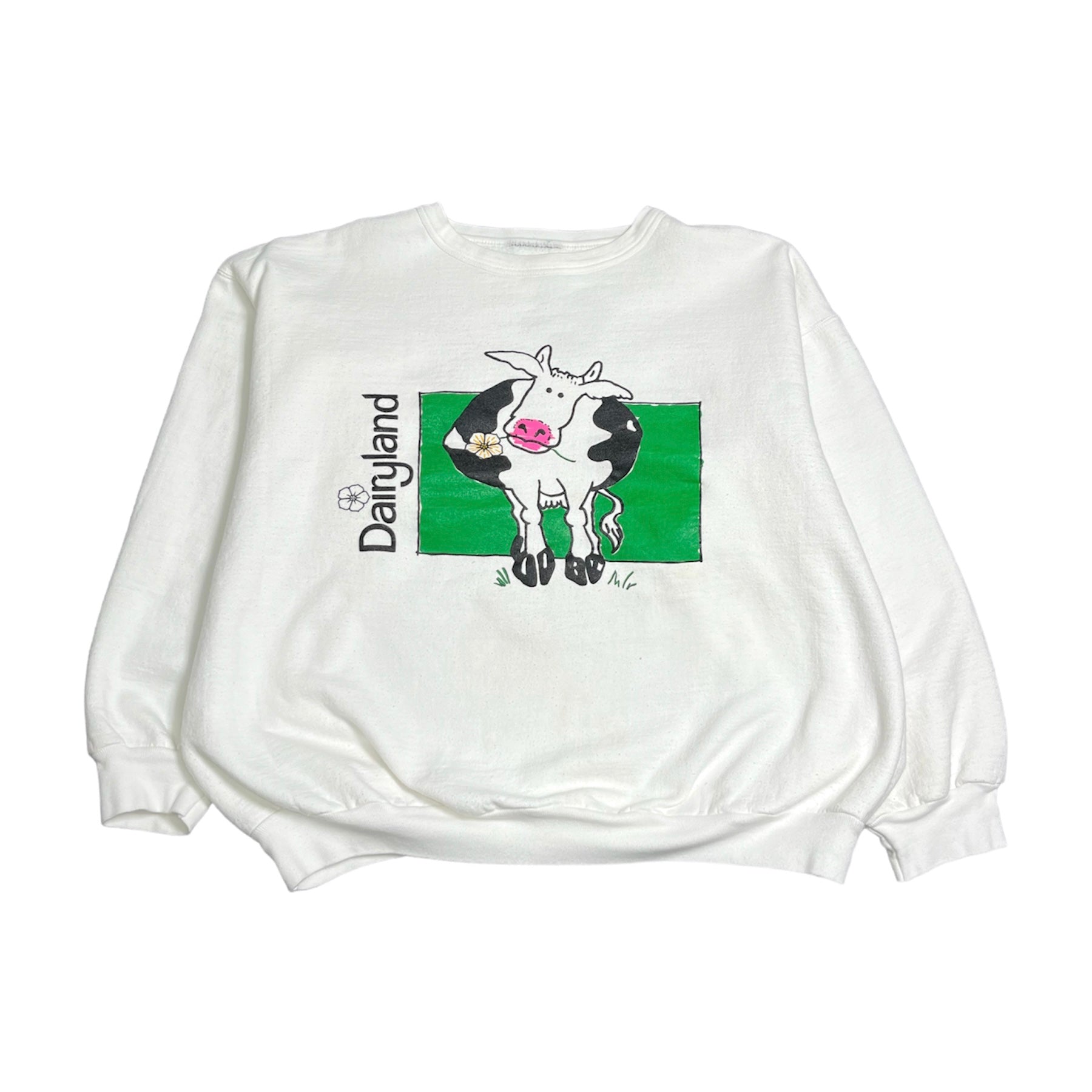 Vintage Dairyland Cow Crewneck M