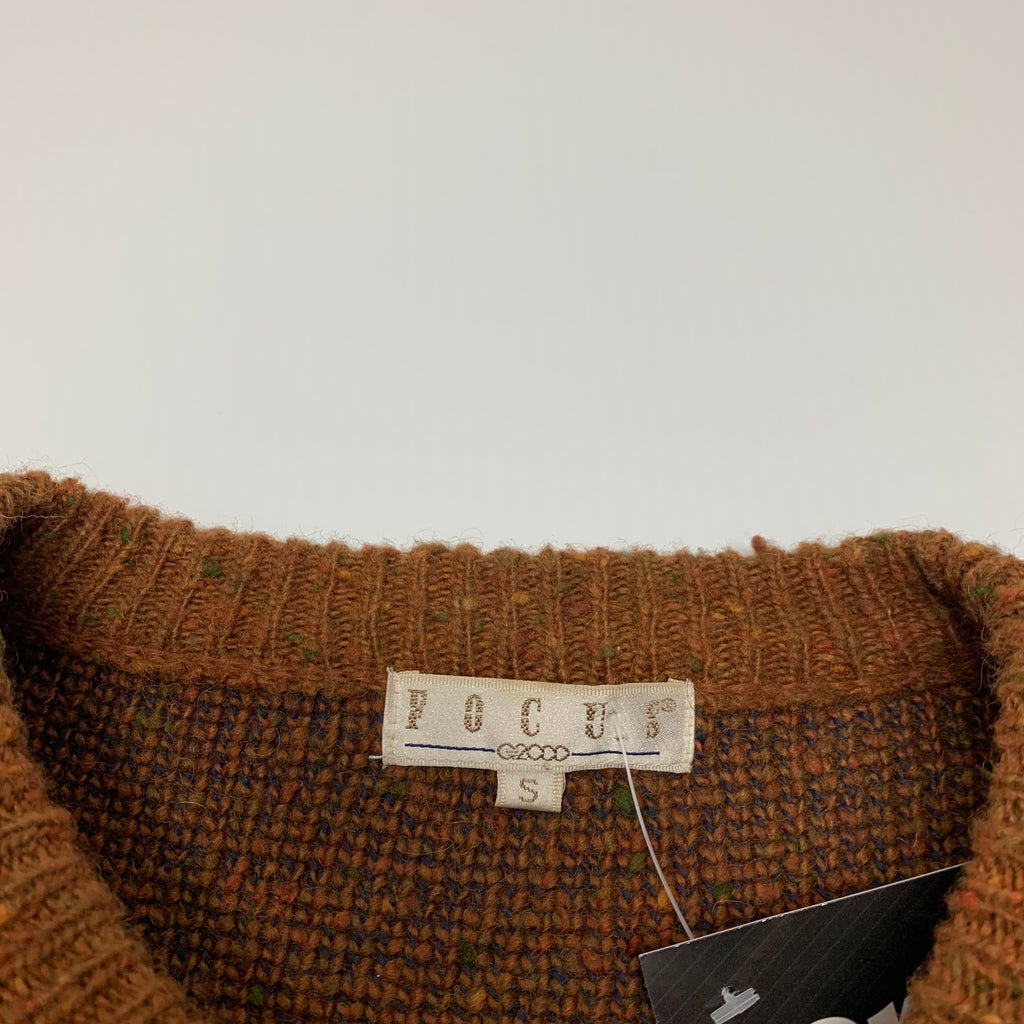 Vintage Focus Leaf Patterned Knit S