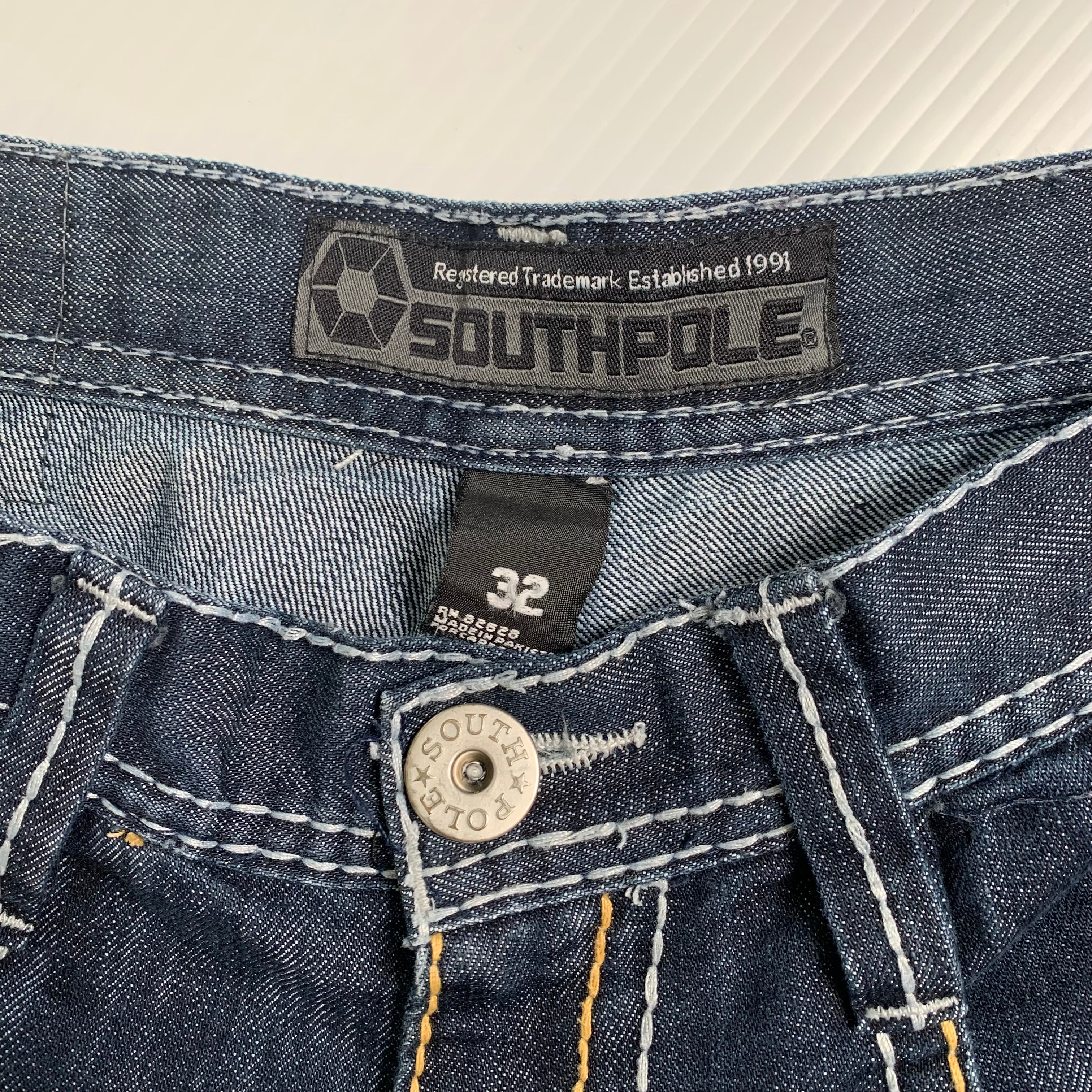Y2K Southpole Baggy Denim Shorts 32