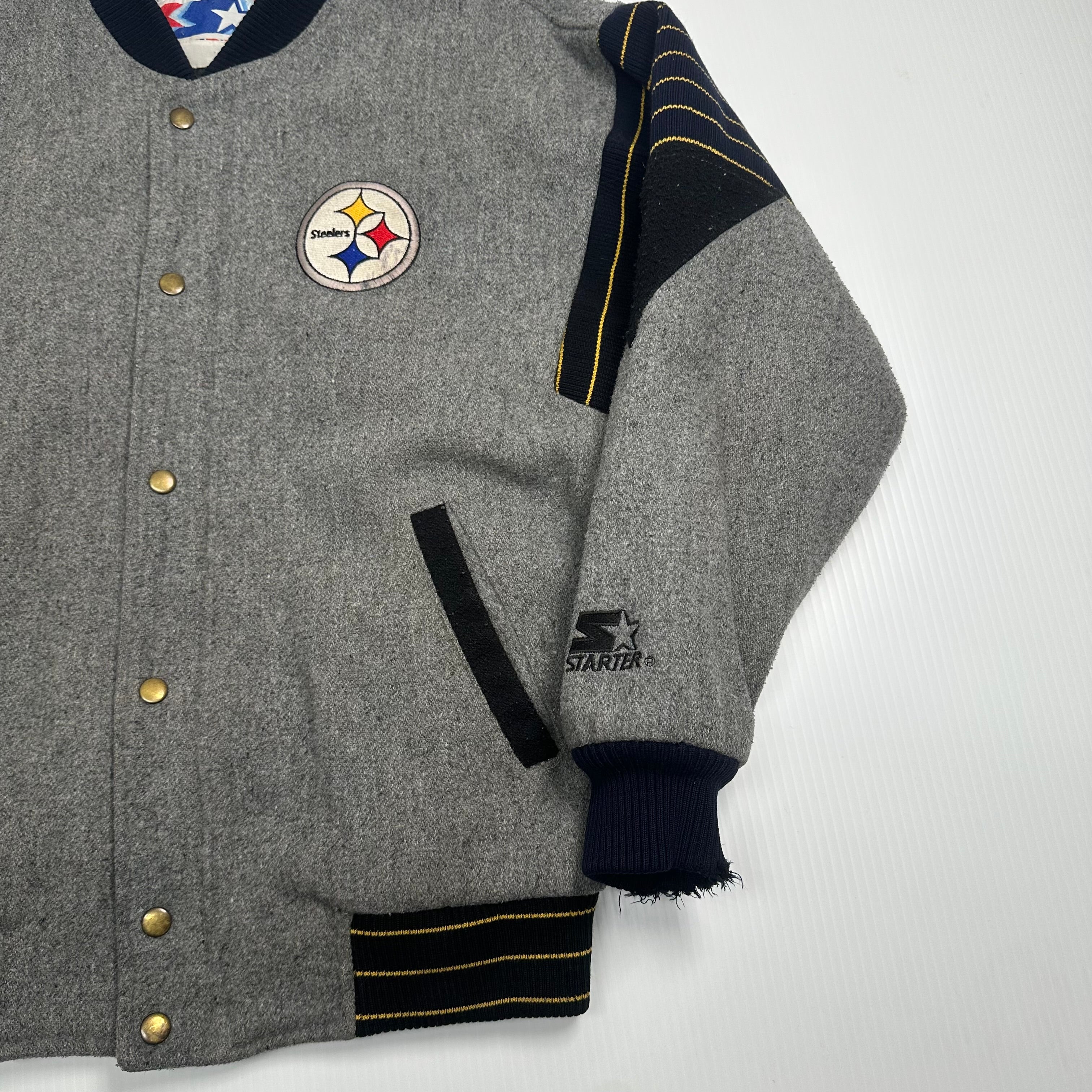 Vintage Starter Pittsburgh Steelers Wool Varsity Jacket M
