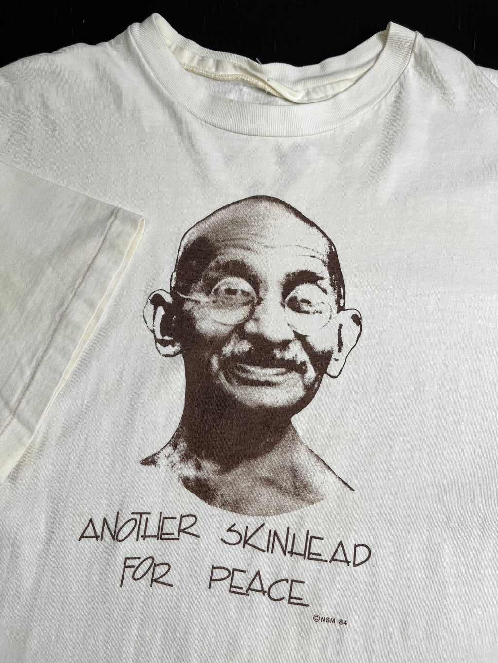1984 Mahatma Gandhi "Another Skinhead For Peace" Tee XL