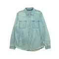 Harley Davidson Faded Denim Button Up Shirt L