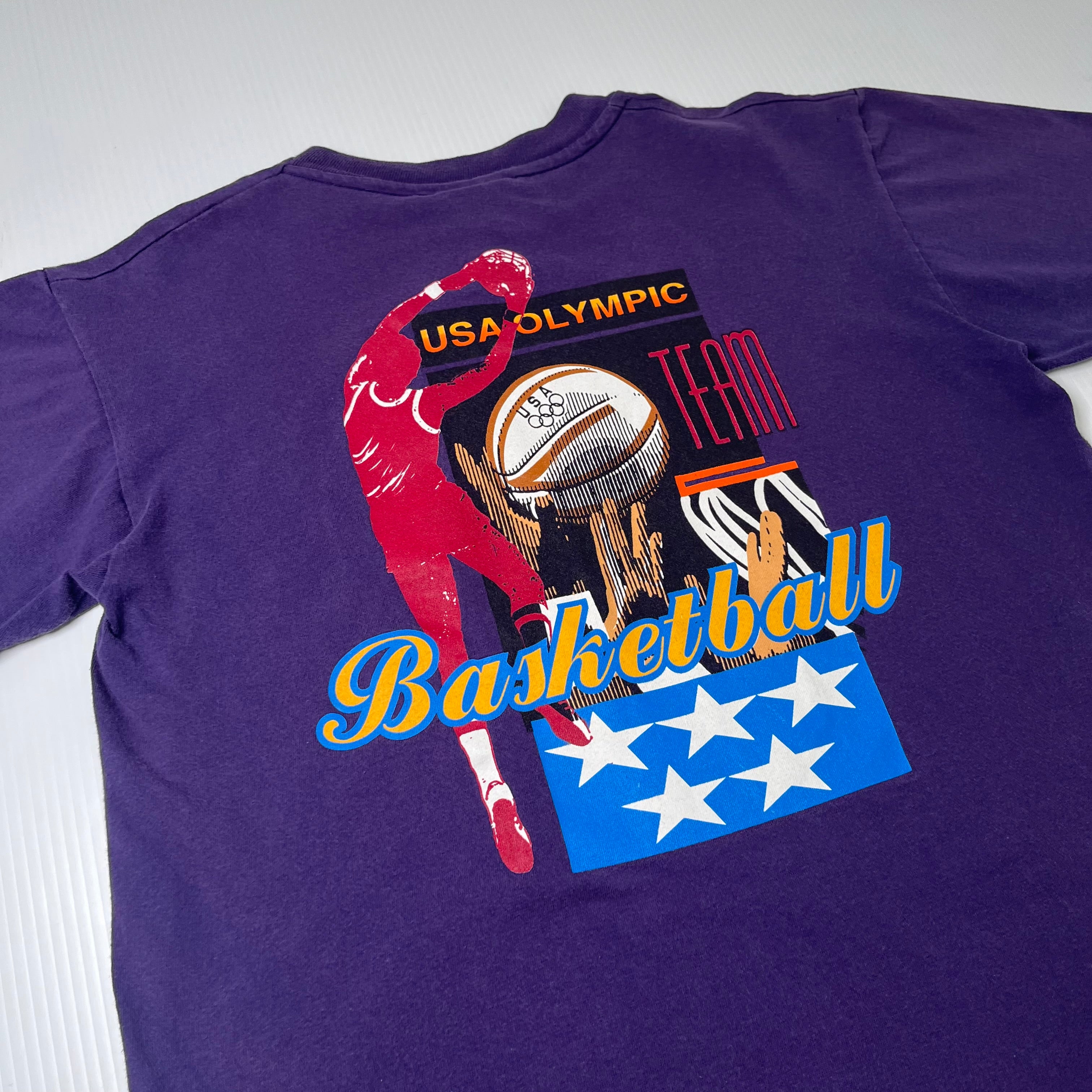 90s Olympic USA Basketball Graphic Tee Youth XL
