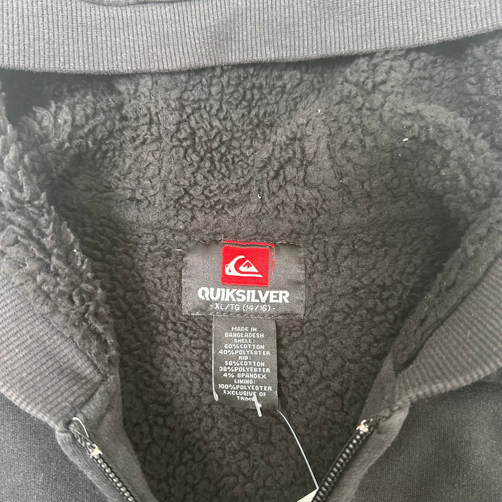 Y2K Quiksilver Sherpa Lined Hoodie Youth XL