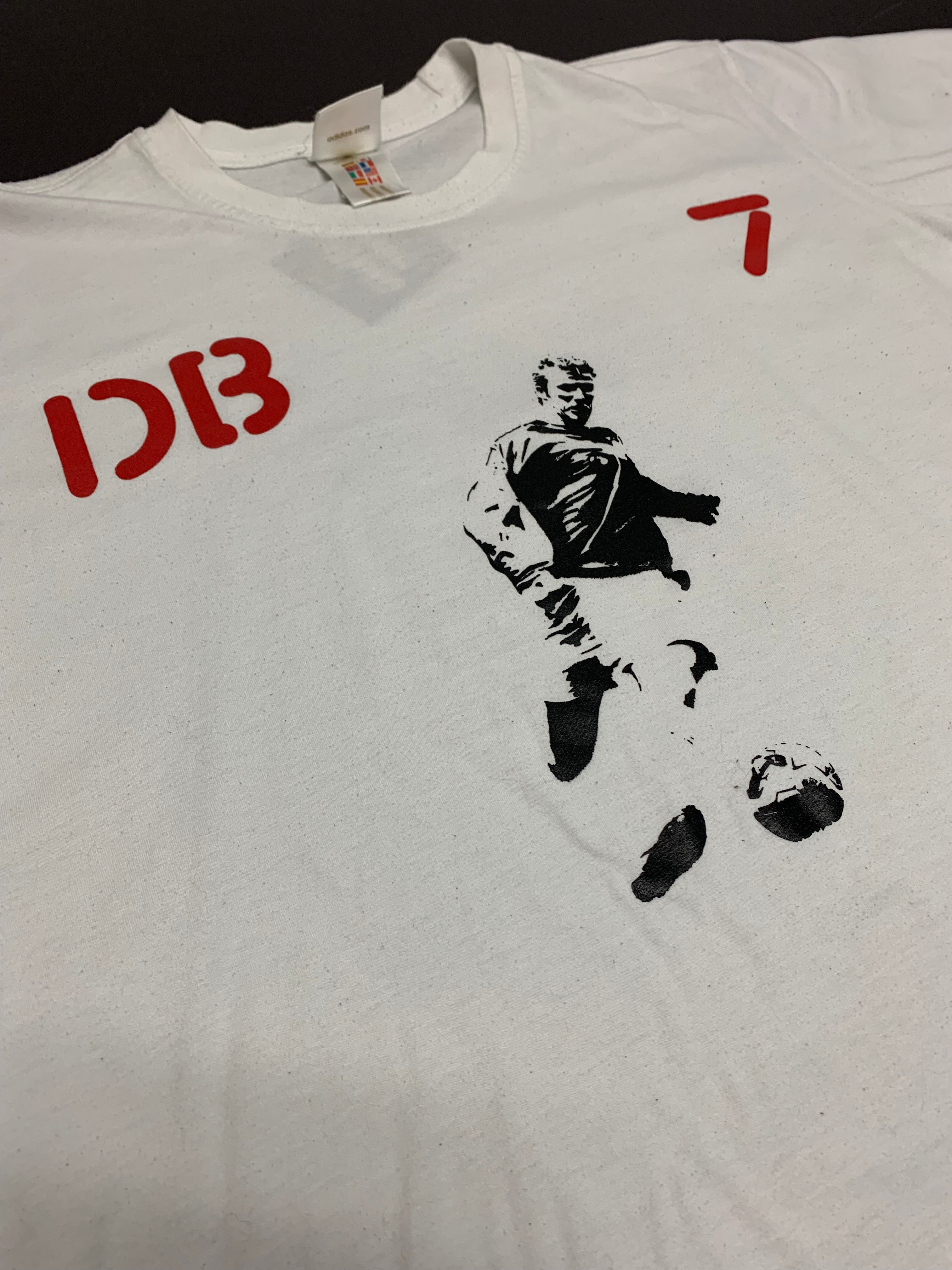 Y2K David Beckham Adidas Tee L