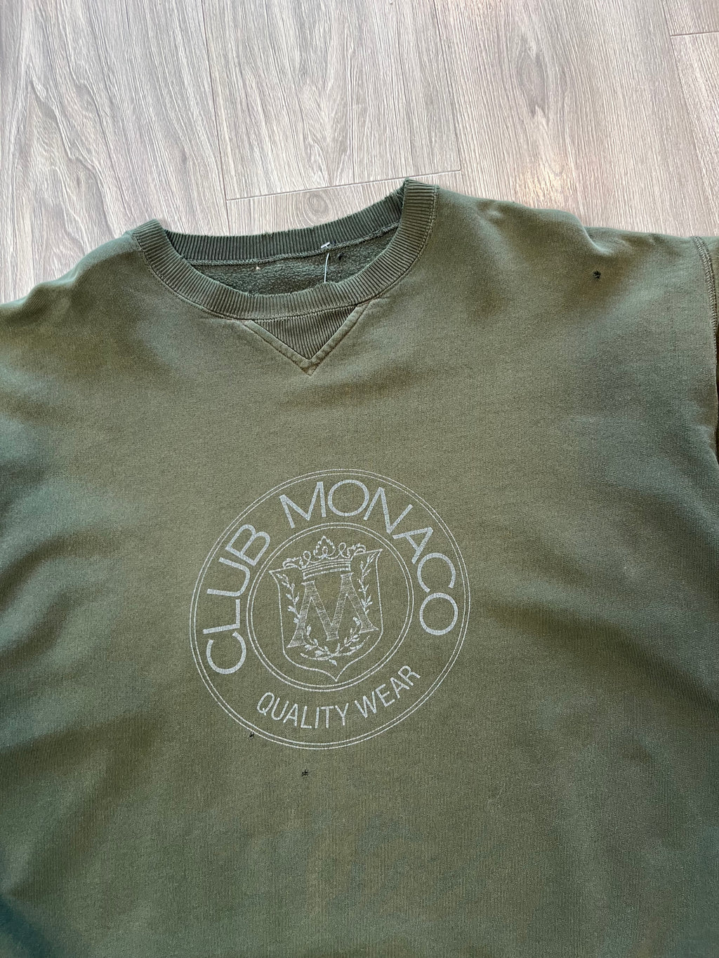 Vintage Club Monaco Distressed Faded Crewneck XL