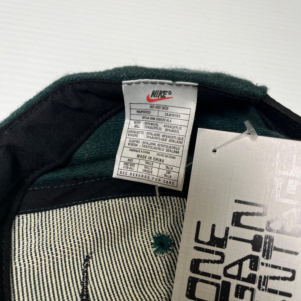 90s Nike Big Swoosh Wool Blend Strapback Hat