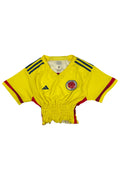 Rework Shirred Adidas Colombia Home Jersey Women's S