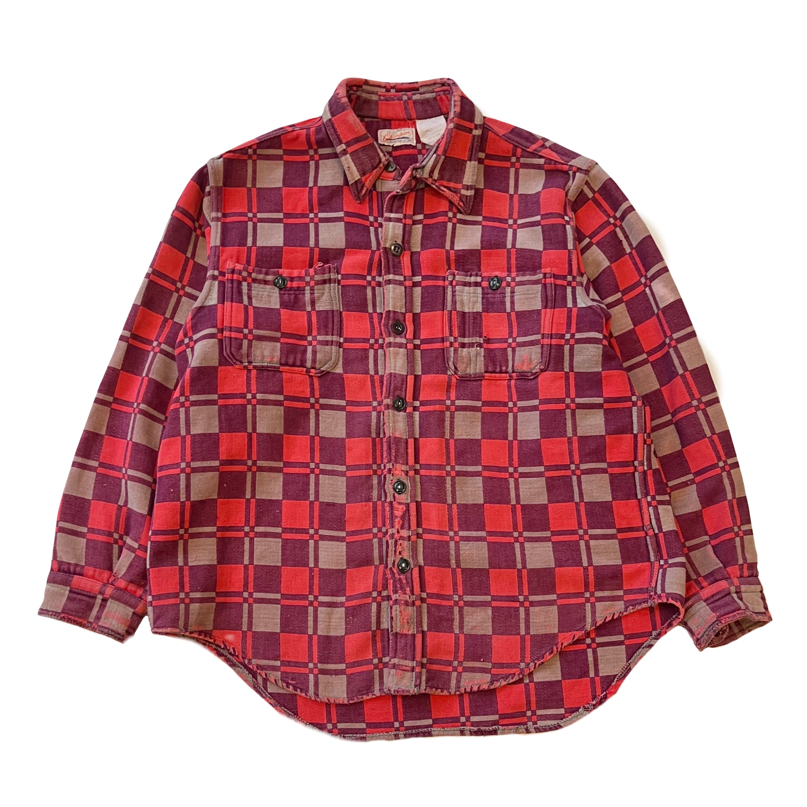 Vintage Champion Mackinaw Plaid Flannel Shirt L