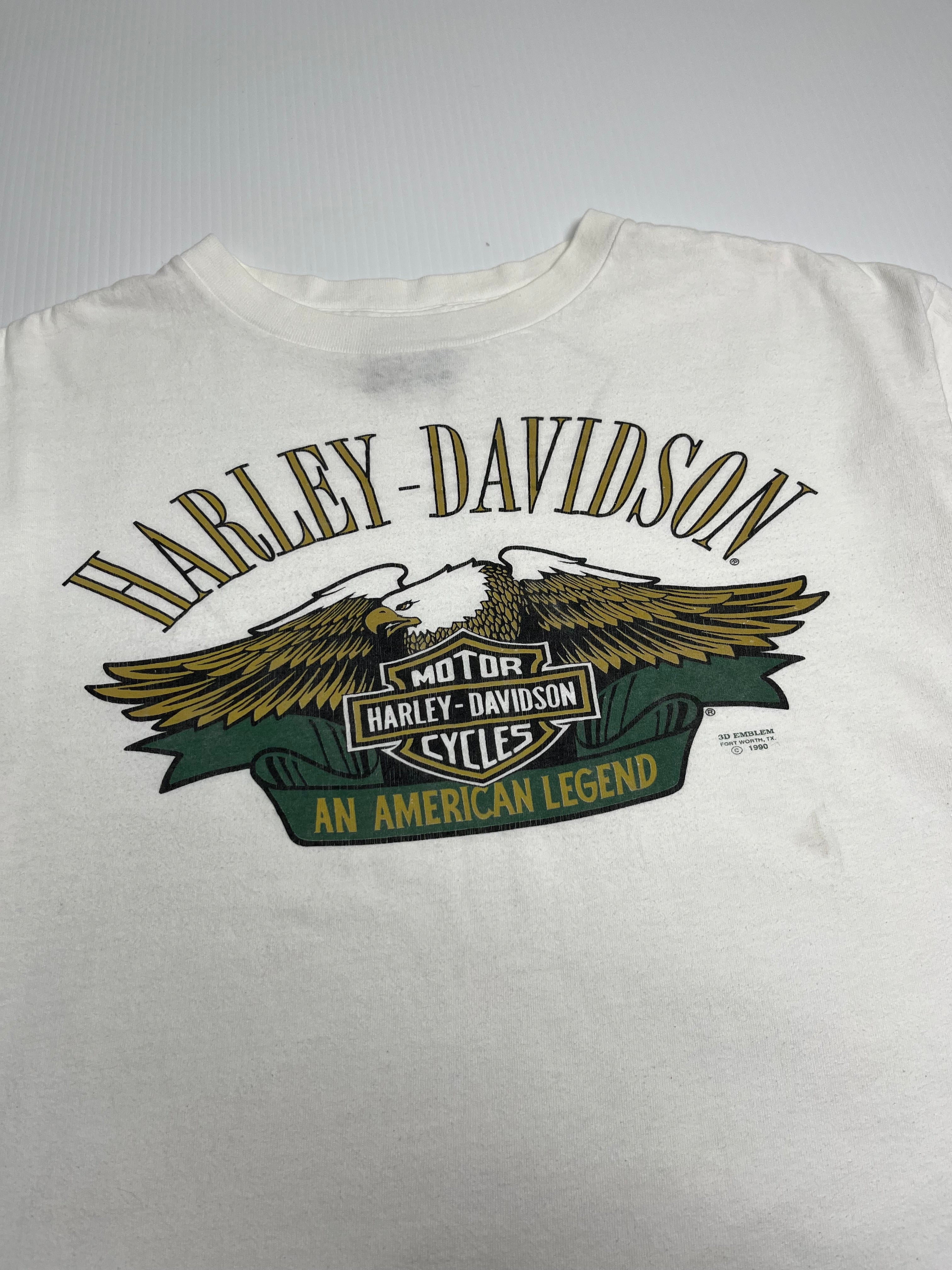 1990 Harley Davidson 3D Emblem American Legend Tee XL