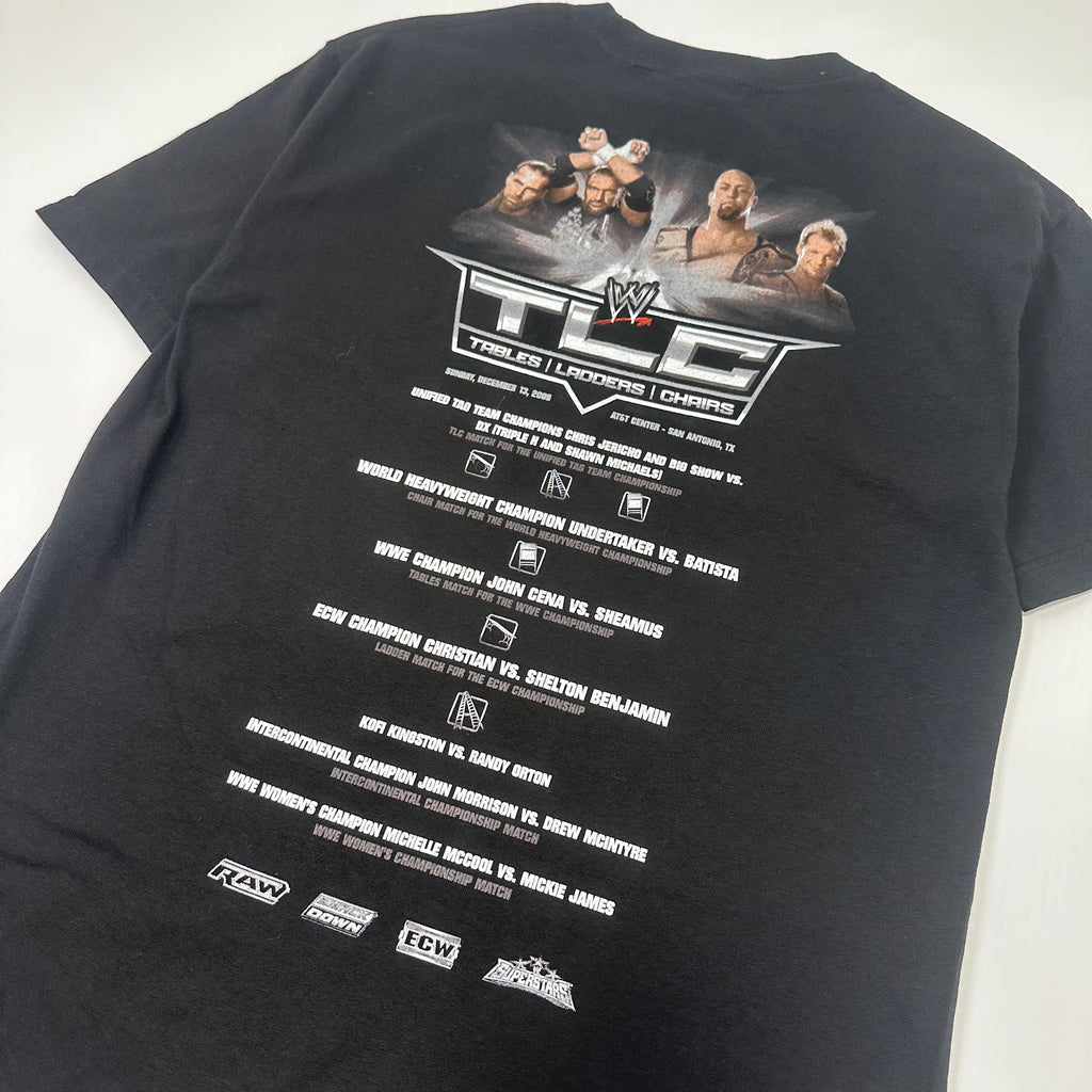 2009 WWE Tables Ladders Chairs Wrestling Tee M