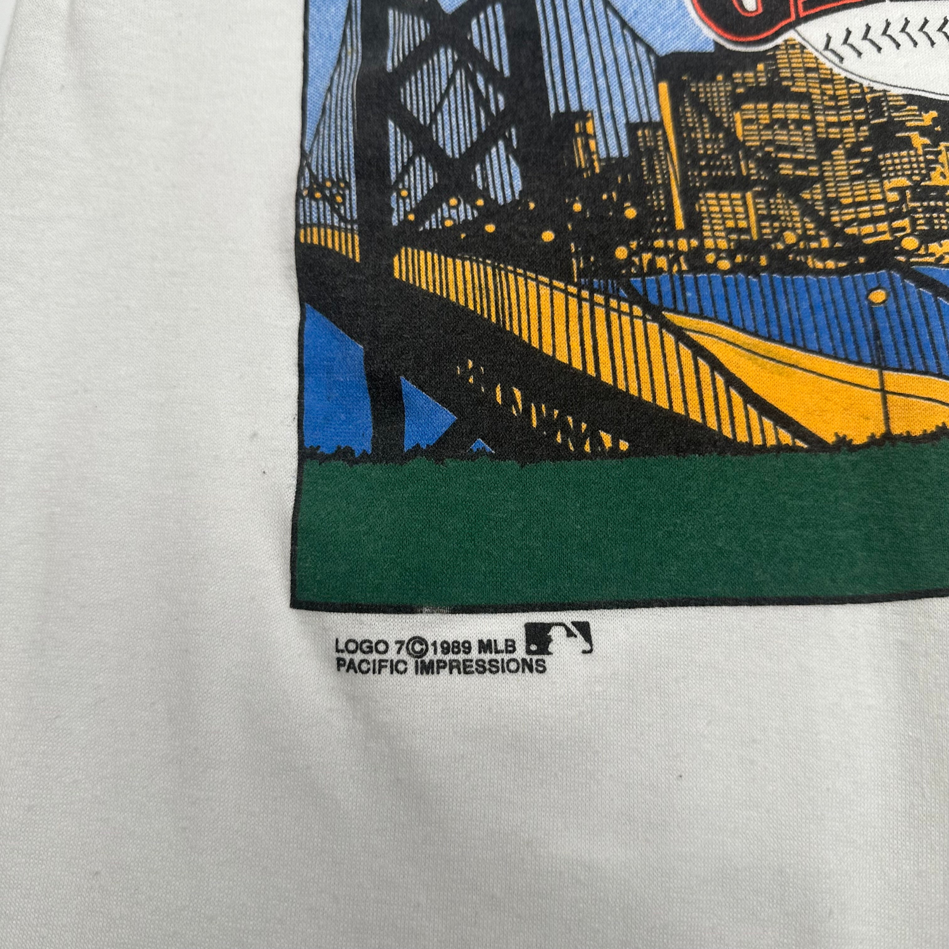 1989 MLB Battle Of The Bay Baseball Tee M