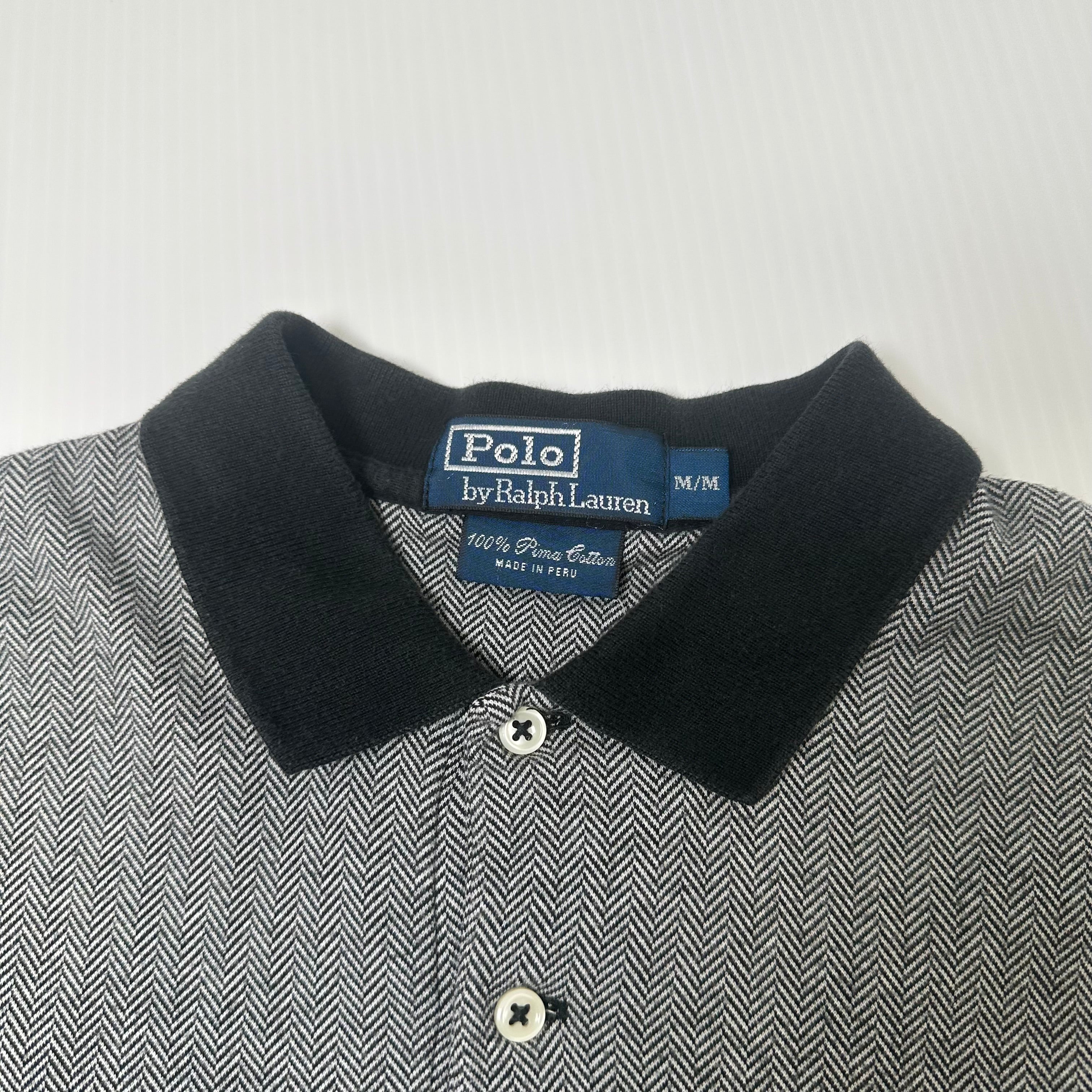Vintage Polo Ralph Lauren Stripe Pattern Polo Shirt M