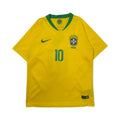 2018 Nike Brasil Neymar #10 Home Jersey Youth M