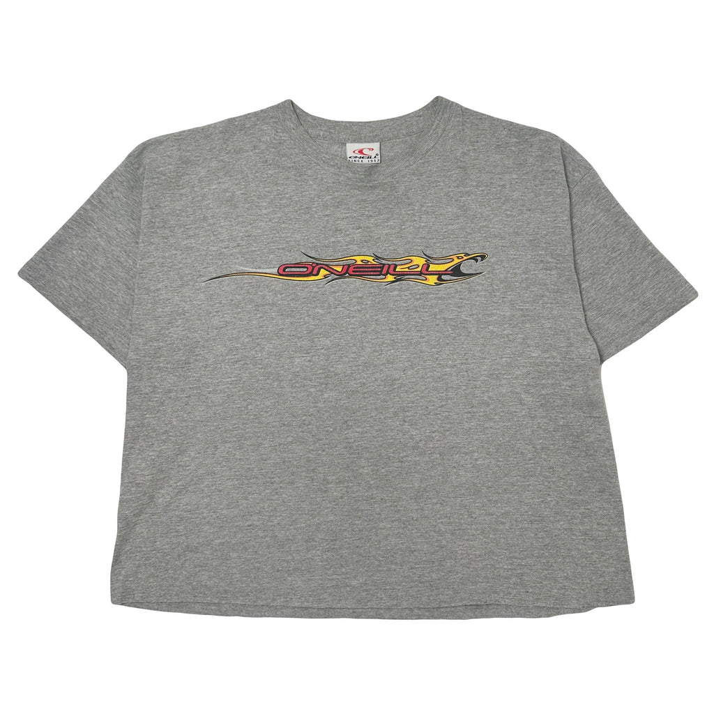 Y2K O'Neill Flames Surfwear Cropped Graphic Tee XL