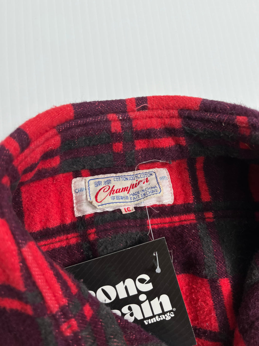 Vintage Champion Heavy Wool Flannel S