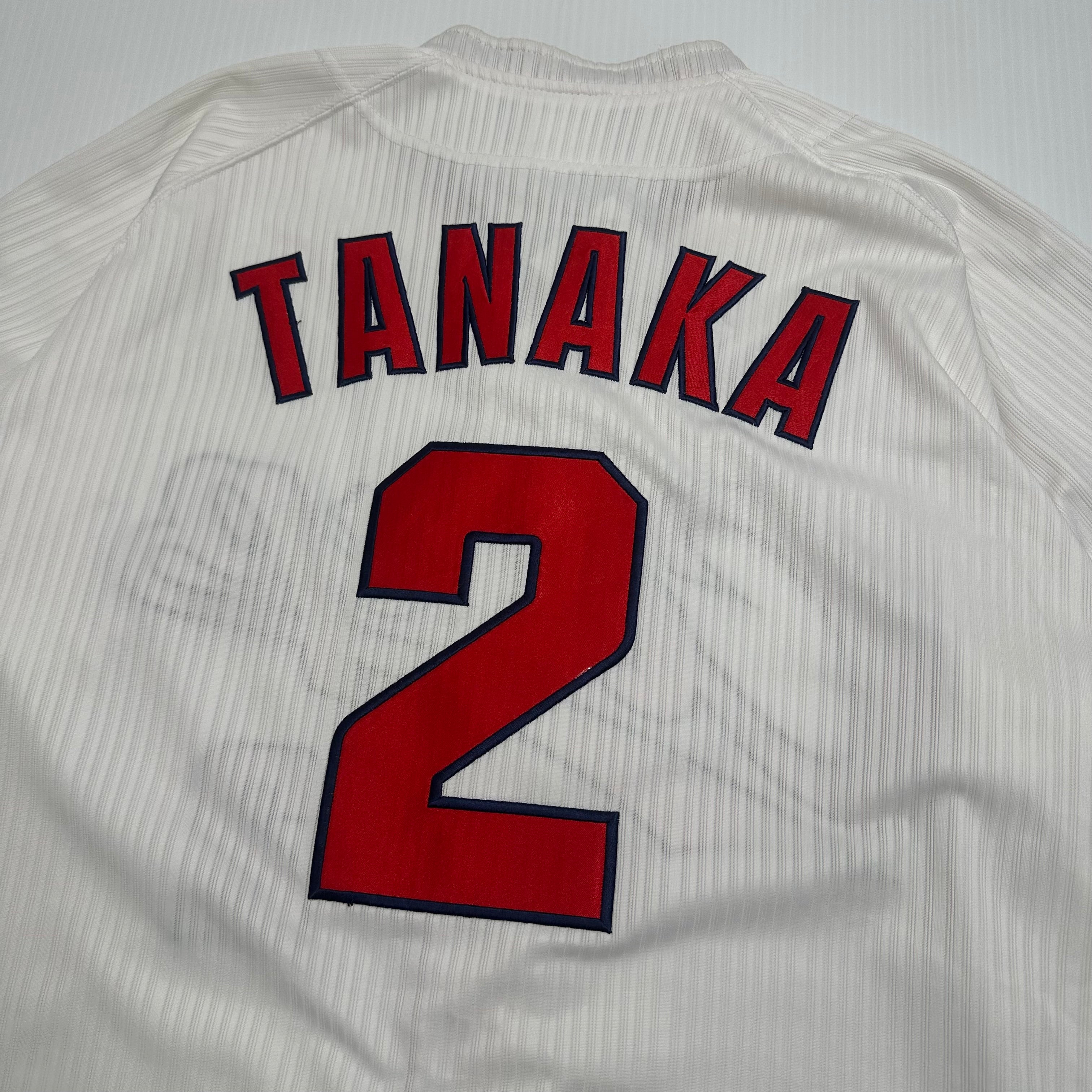 Vintage Mizuno Hiroshima Carps Tanaka #2 Baseball Jersey XL