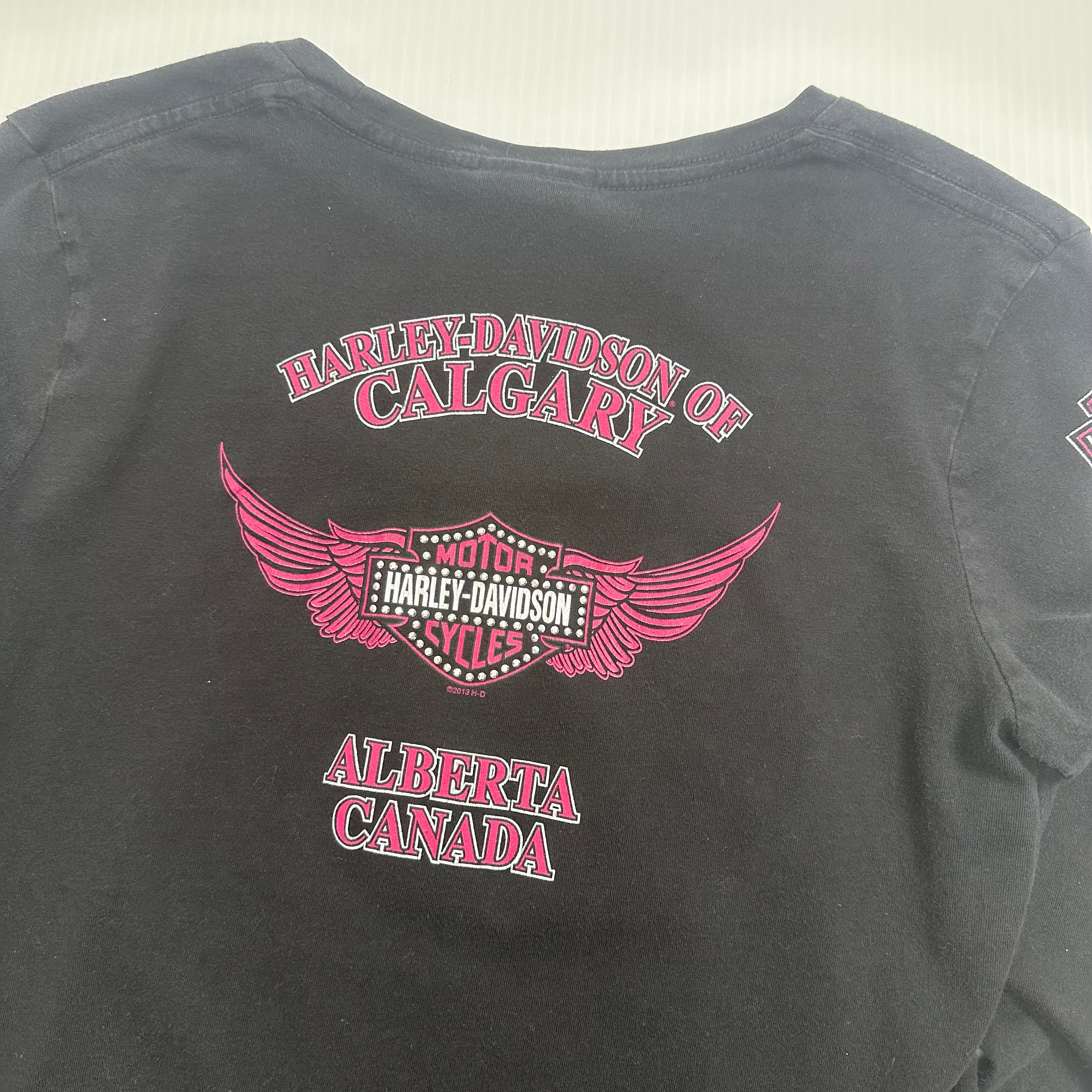 Harley Davidson Calgary Alberta Longsleeve Shirt Women's S