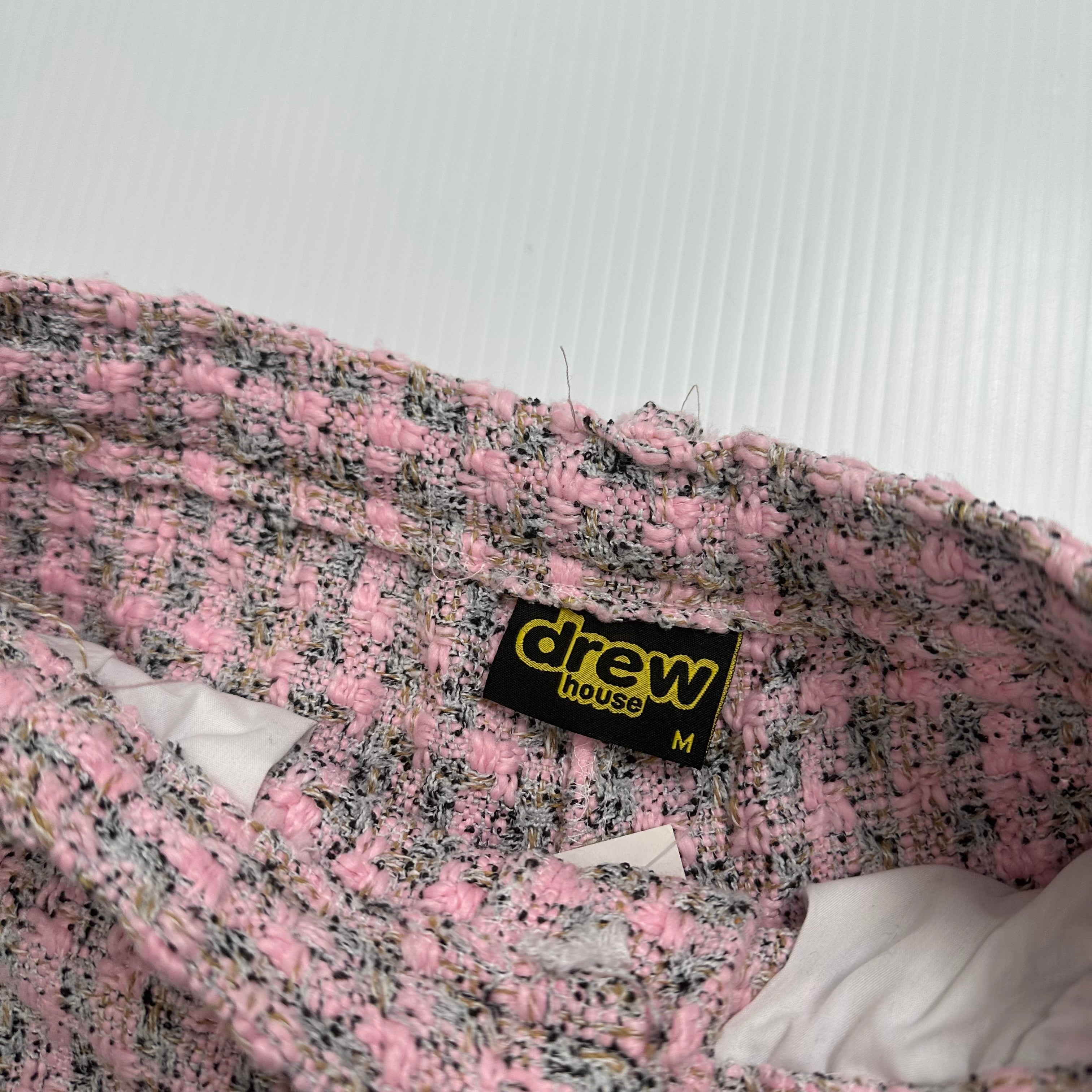 Drew House Woven Pink Boucle Plaid Pants M