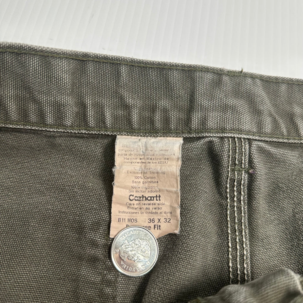 Vintage Carhartt Faded Carpenter Denim 35