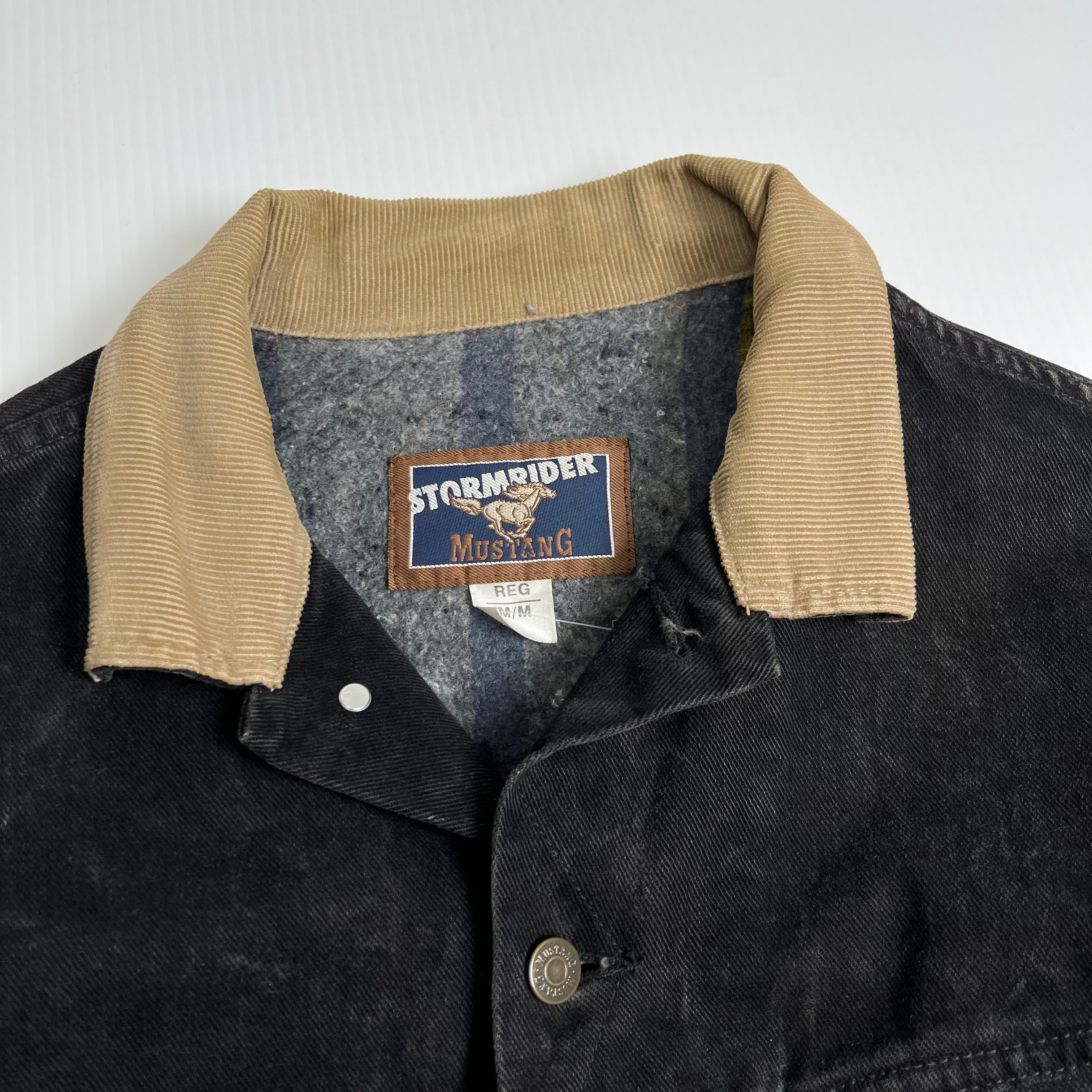 Vintage Stormrider Mustang Blanket Lined Denim Jacket M