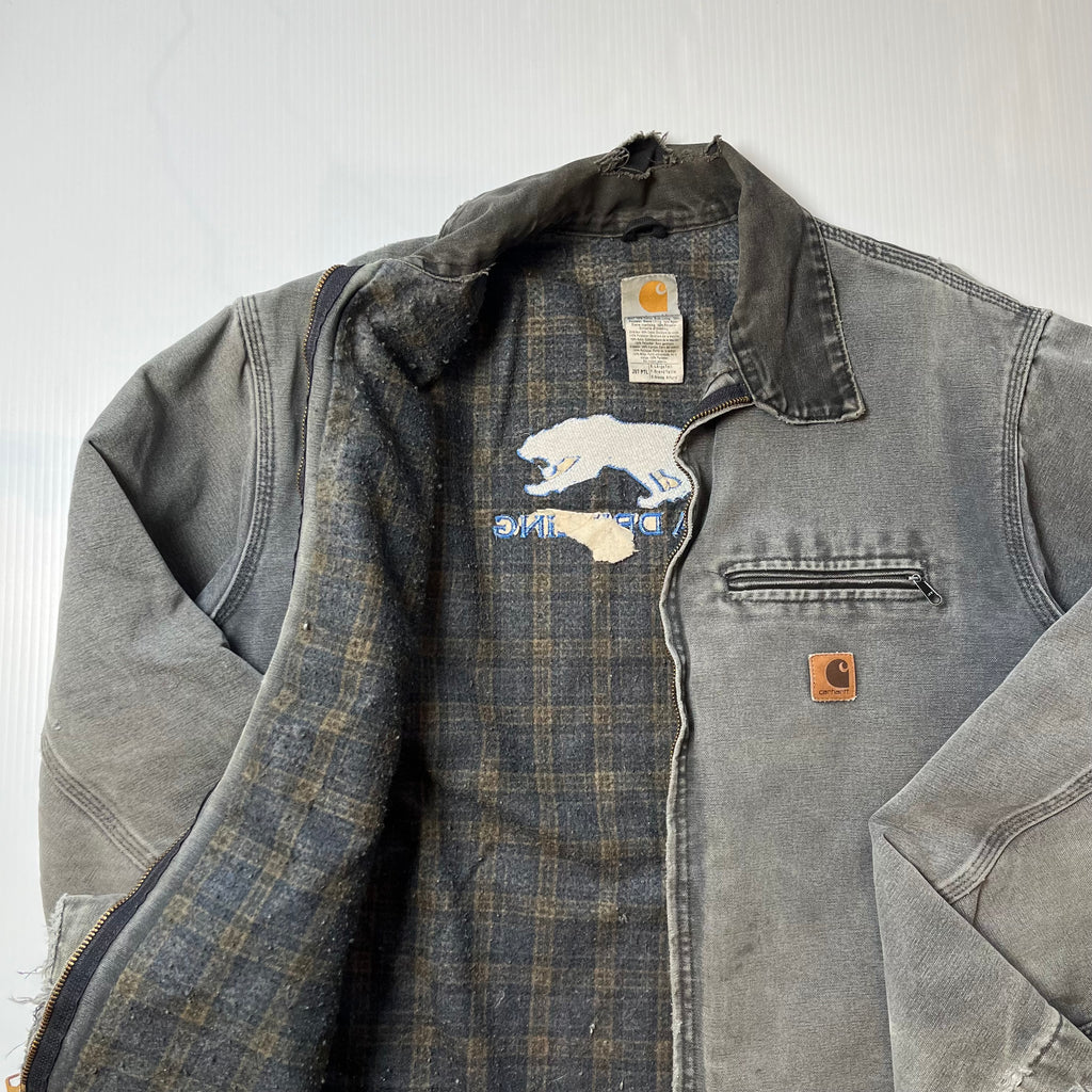 Vintage Carhartt J97 Pantera Drilling Distressed Detroit Jacket XL