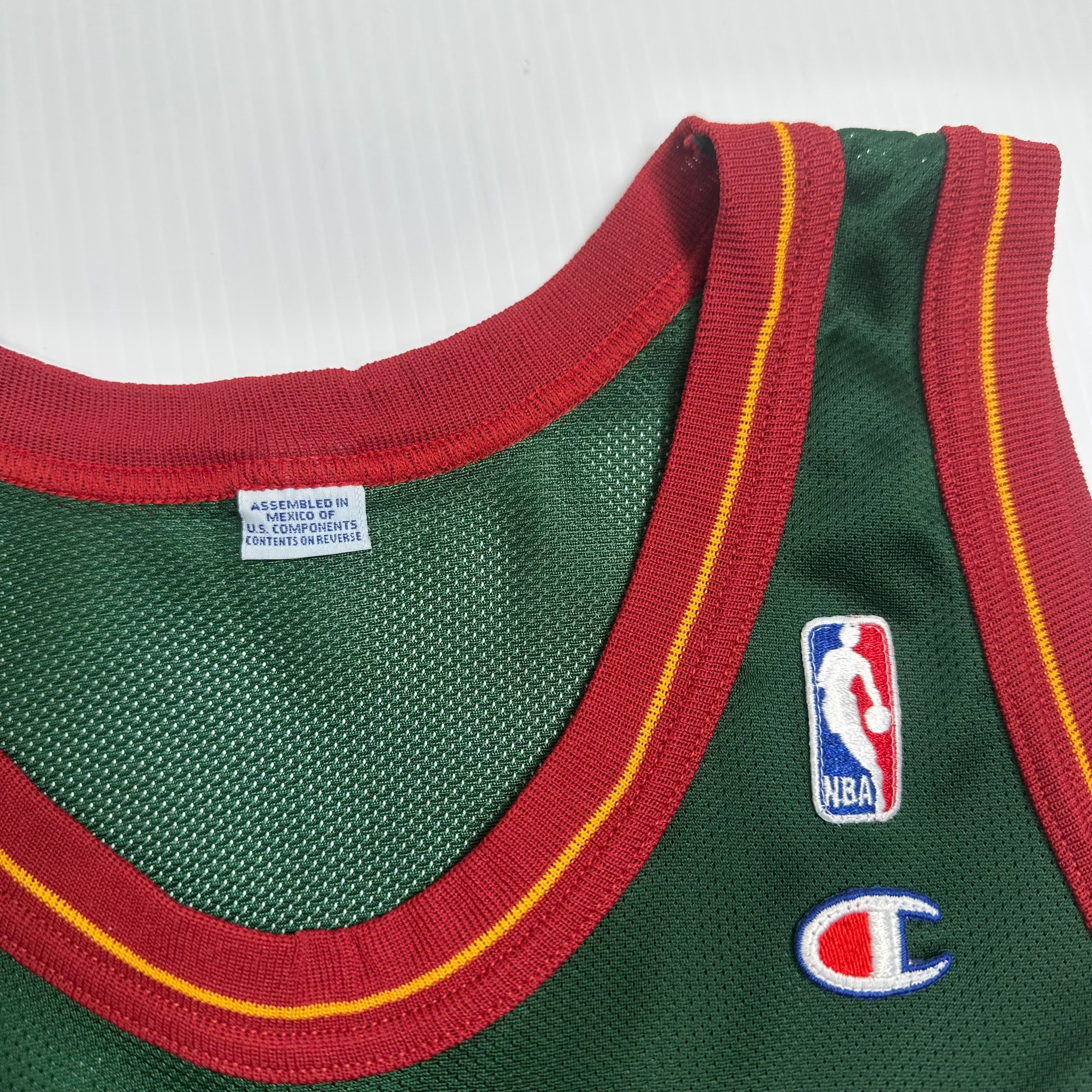 90s Champion Seattle Sonics Shawn Kemp #40 Jersey L