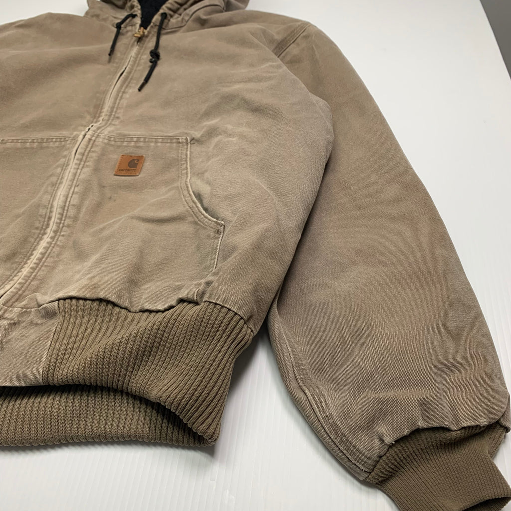 Carhartt Beige Hooded Jacket L