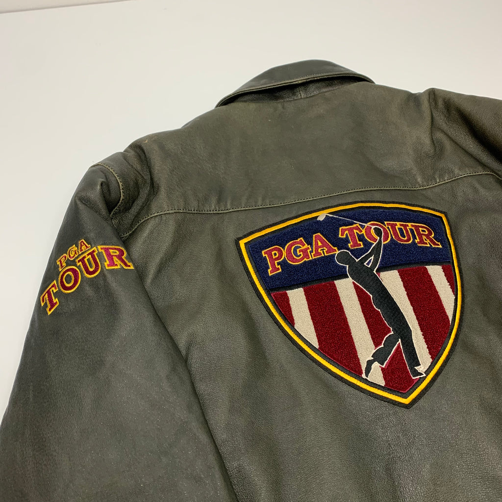 Vintage PGA Tour Leather Jacket XXL