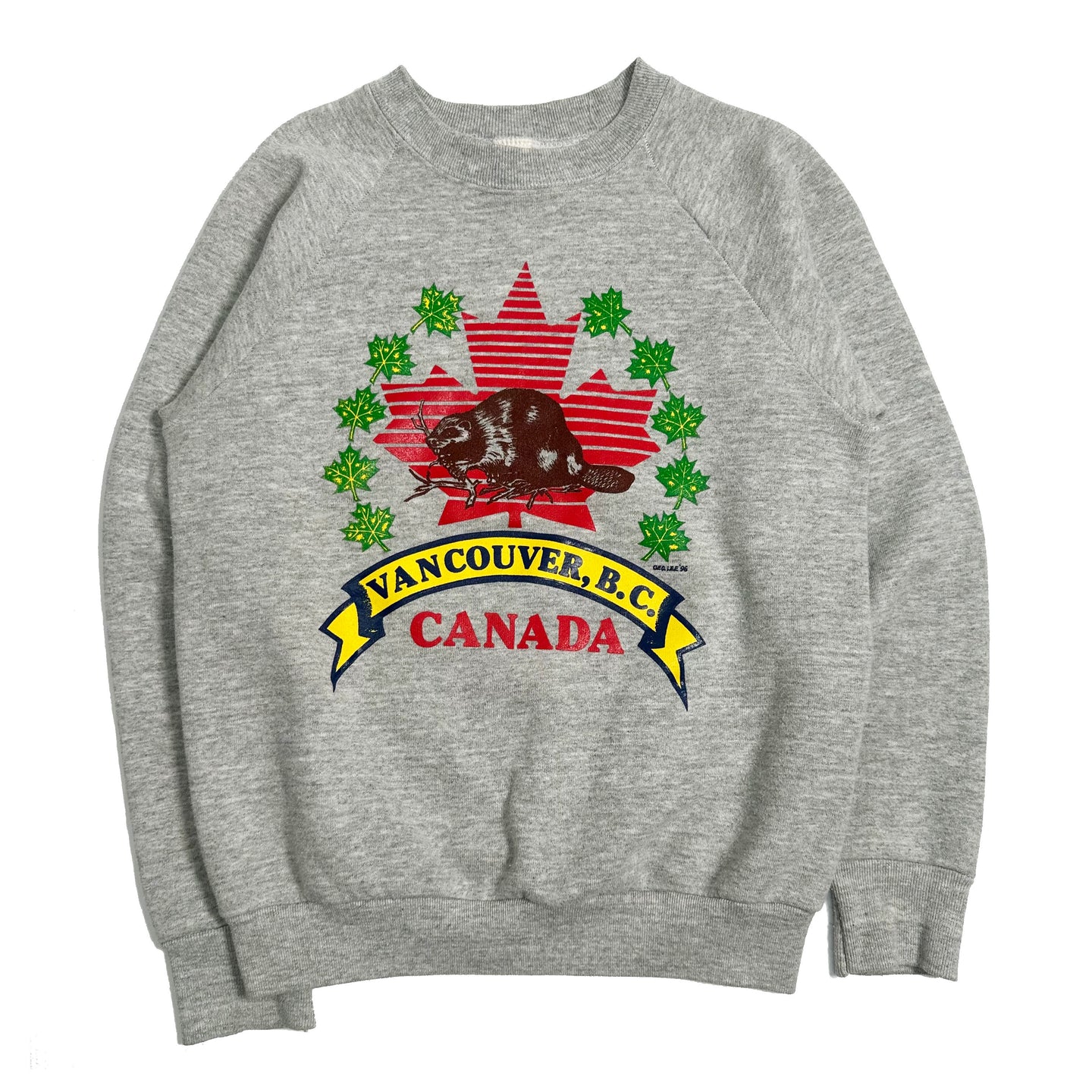 1996 Vancouver BC Canada Beaver Crewneck Youth L