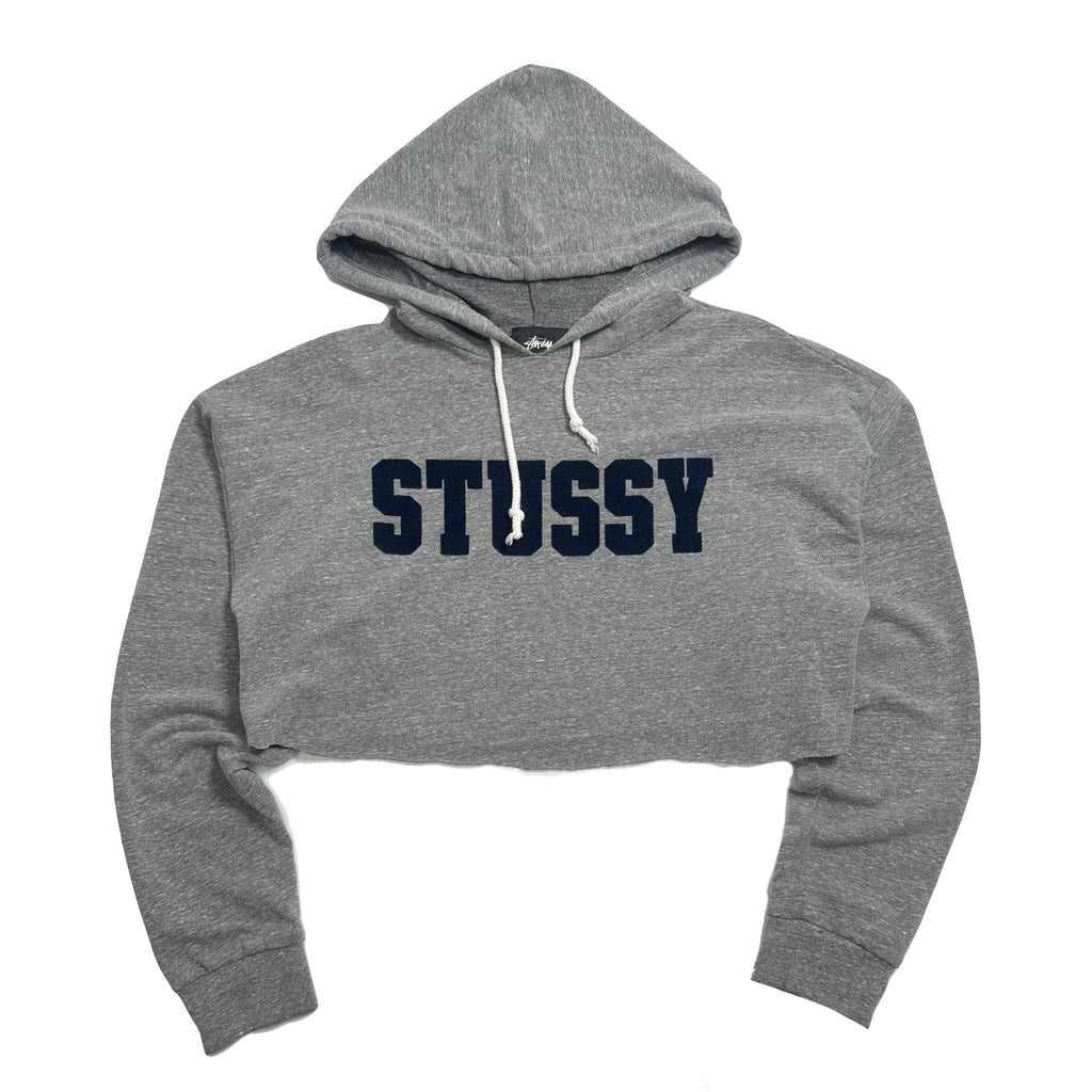 Stüssy Felt Logo Cropped Hoodie S